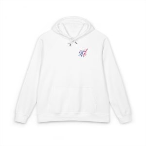 Good Life Watercolor Lettering Unisex Eco Raglan Hoodie Embroidery