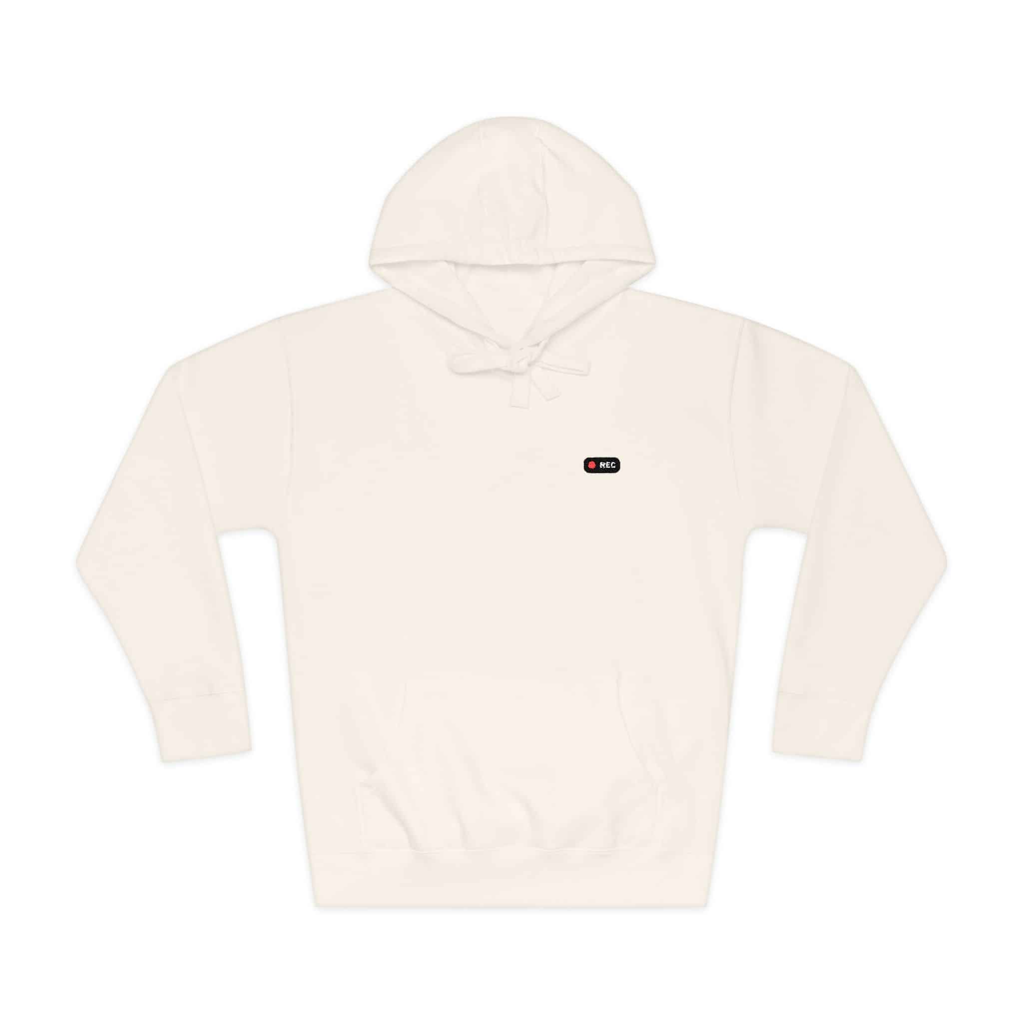 Rec Button Recording Sign Vector Eps 10 Isolated White Background Unisex Fleece Hoodie - Image 5