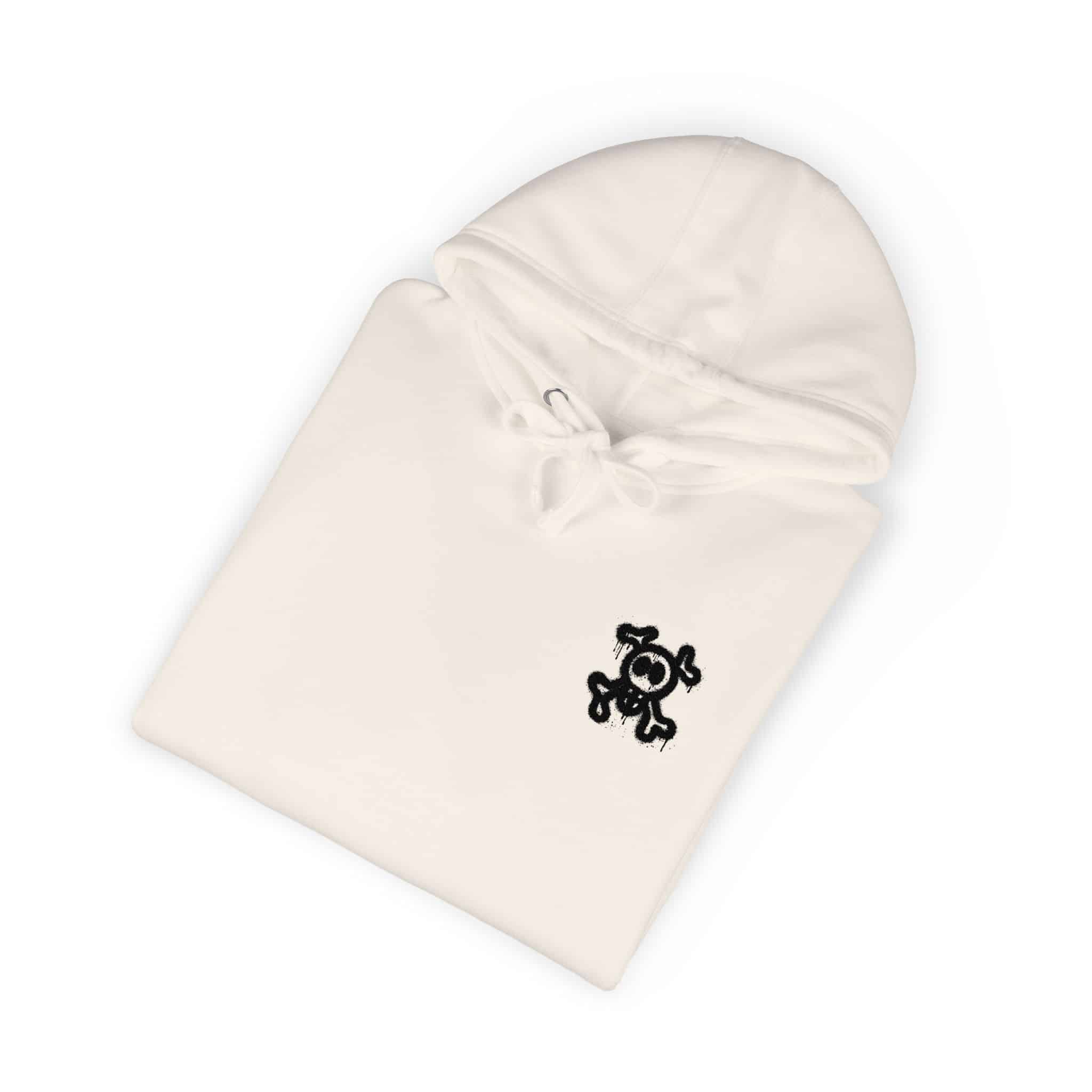 Spray Painted Graffiti Skull Sprayed Graffiti Skull Icon With Spray Black White Unisex Fleece Hoodie - Image 8