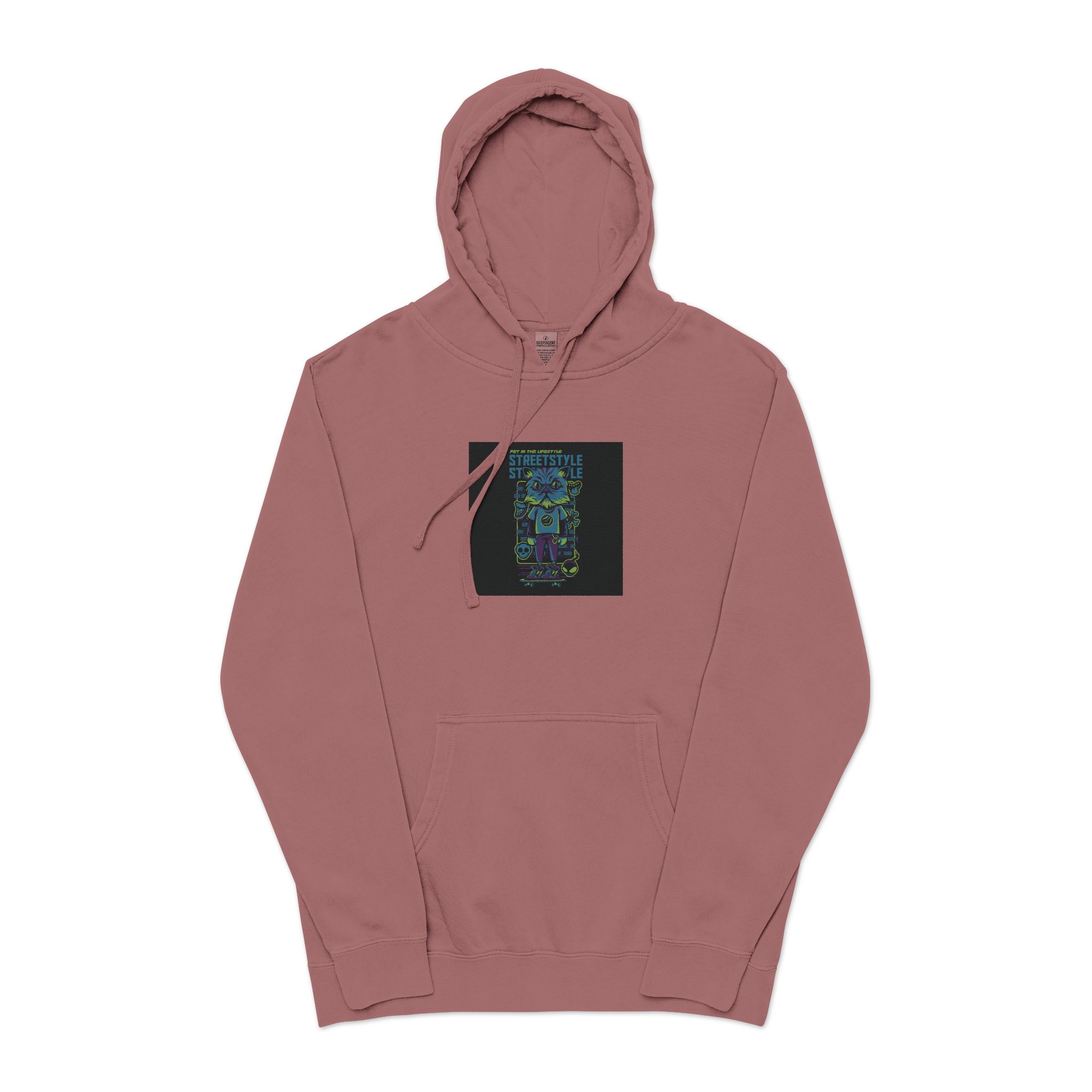 Streetstyle Unisex Pigment Dyed Hoodie Embroidery - Image 29