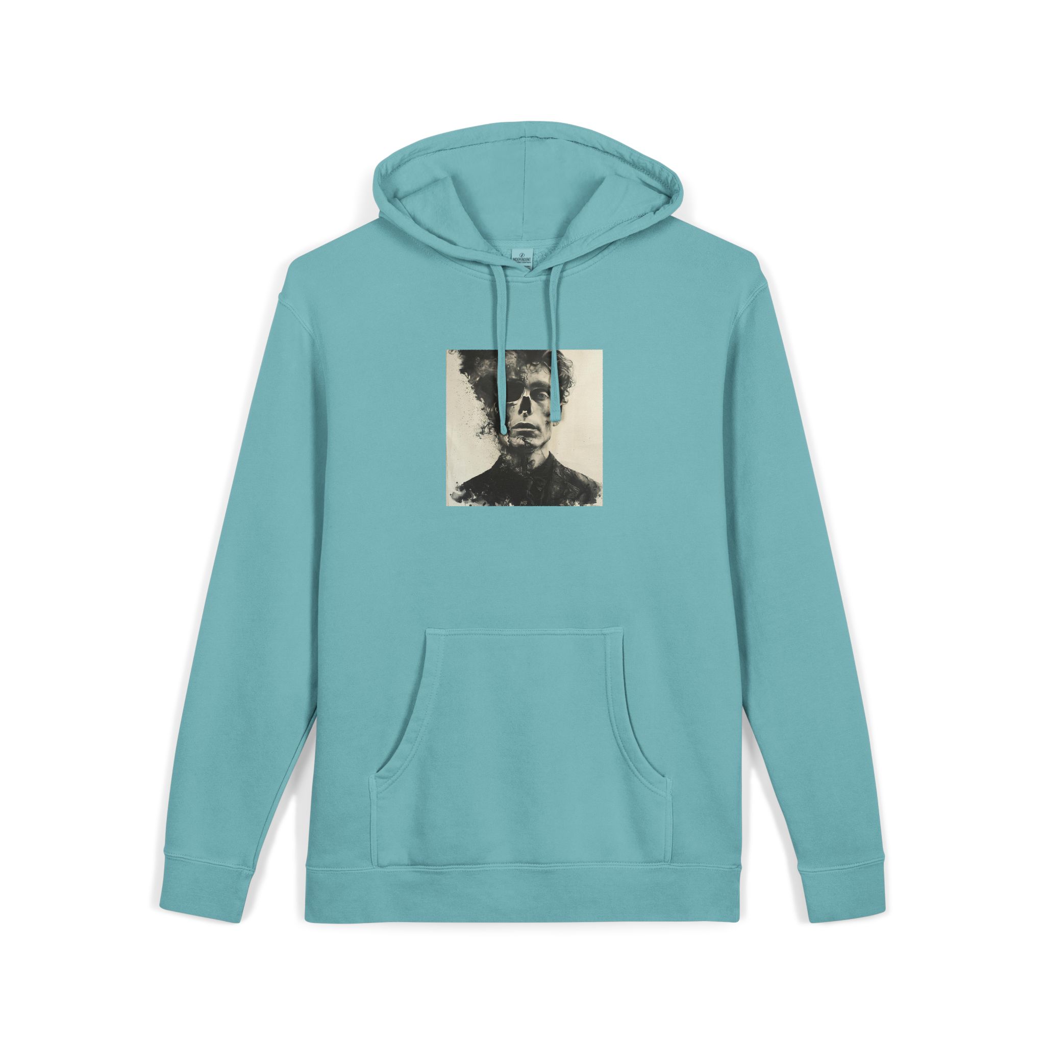Surreal Skull Unisex Pigment Dyed Hoodie Embroidery - Image 11
