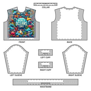 World Oceans Day Mens Crewneck Long Sleeve Sweatshirt Aop