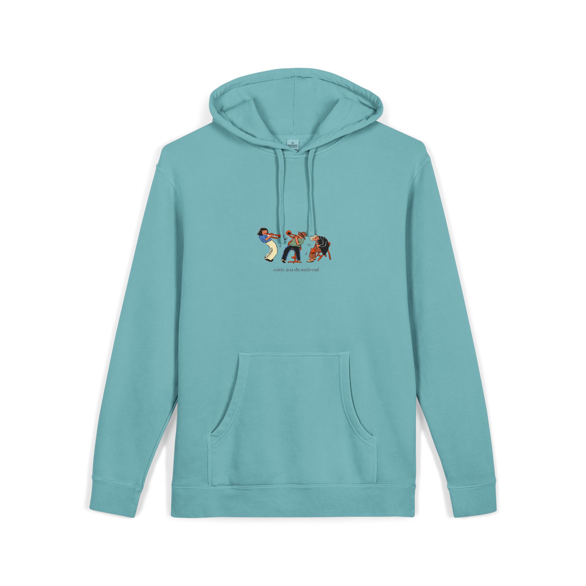 Underground Crete Sessions Unisex Pigment Dyed Hoodie Embroidery - Image 11