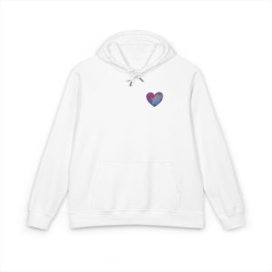Colorful Abstract Heart Design 171552 Unisex Eco Raglan Hoodie Embroidery