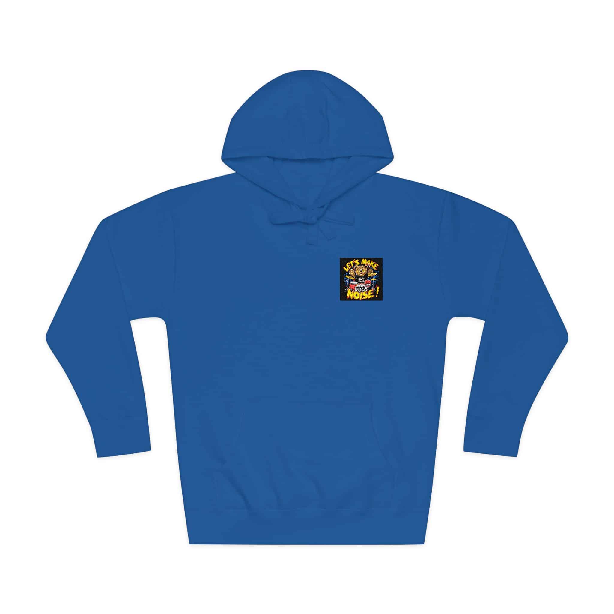 Vibrant Eyecatching Music Tshirt Design Featuring Bear Rocking Out Drum Set (1) Unisex Fleece Hoodie - Image 17