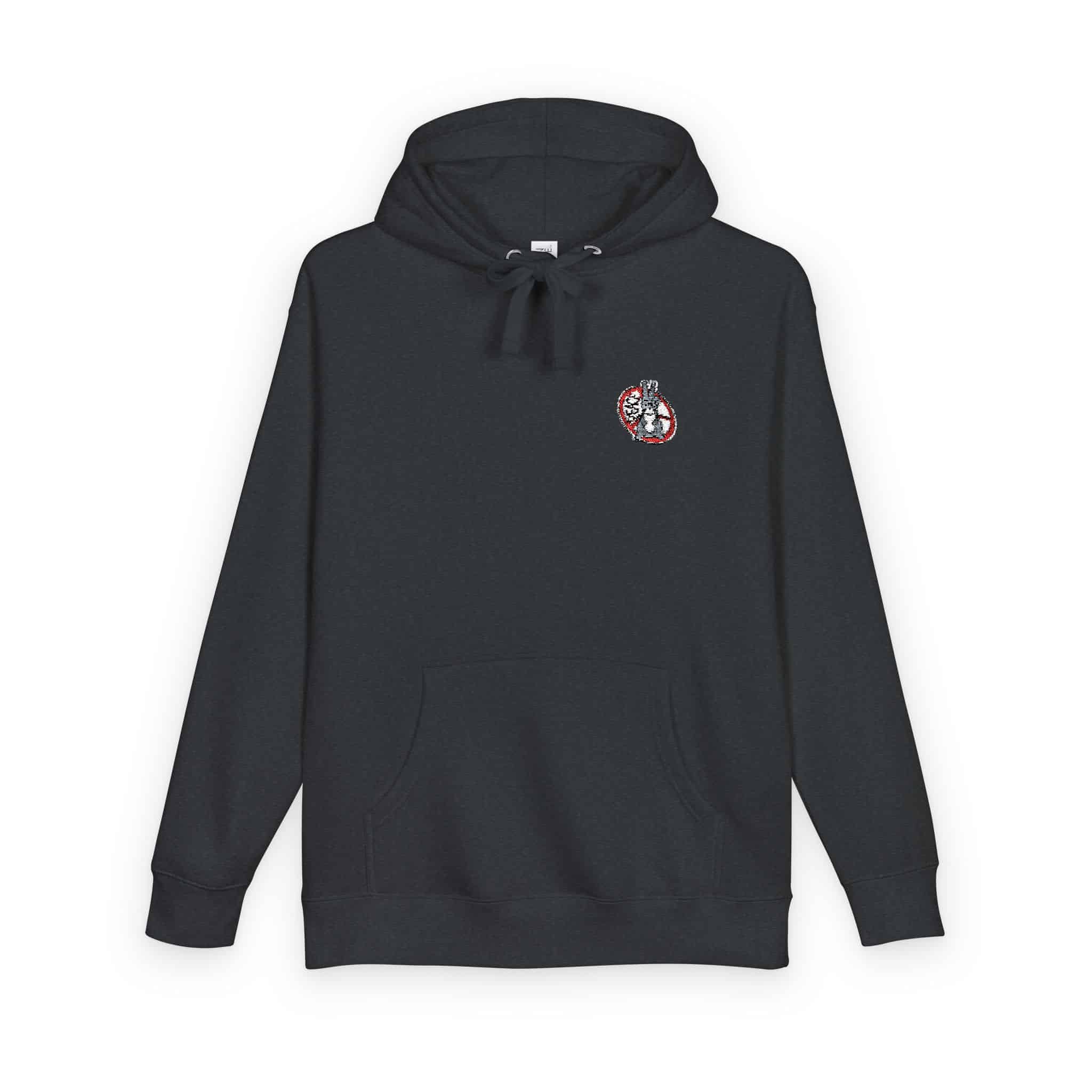 Peace Bunny Sticker Vector Cute Illustration Unisex Fleece Hoodie - Image 26