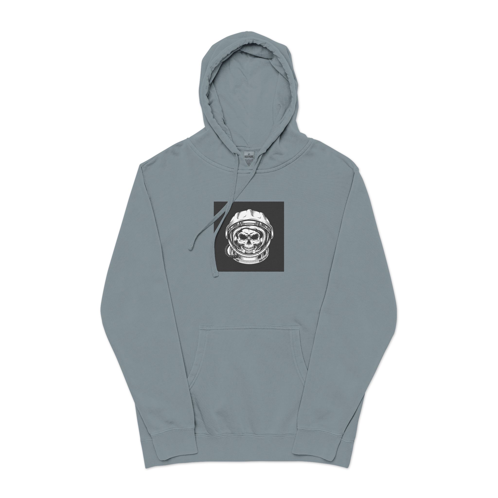 Vintage Astronaut Skull In Space Helmet Unisex Pigment Dyed Hoodie Embroidery - Image 21