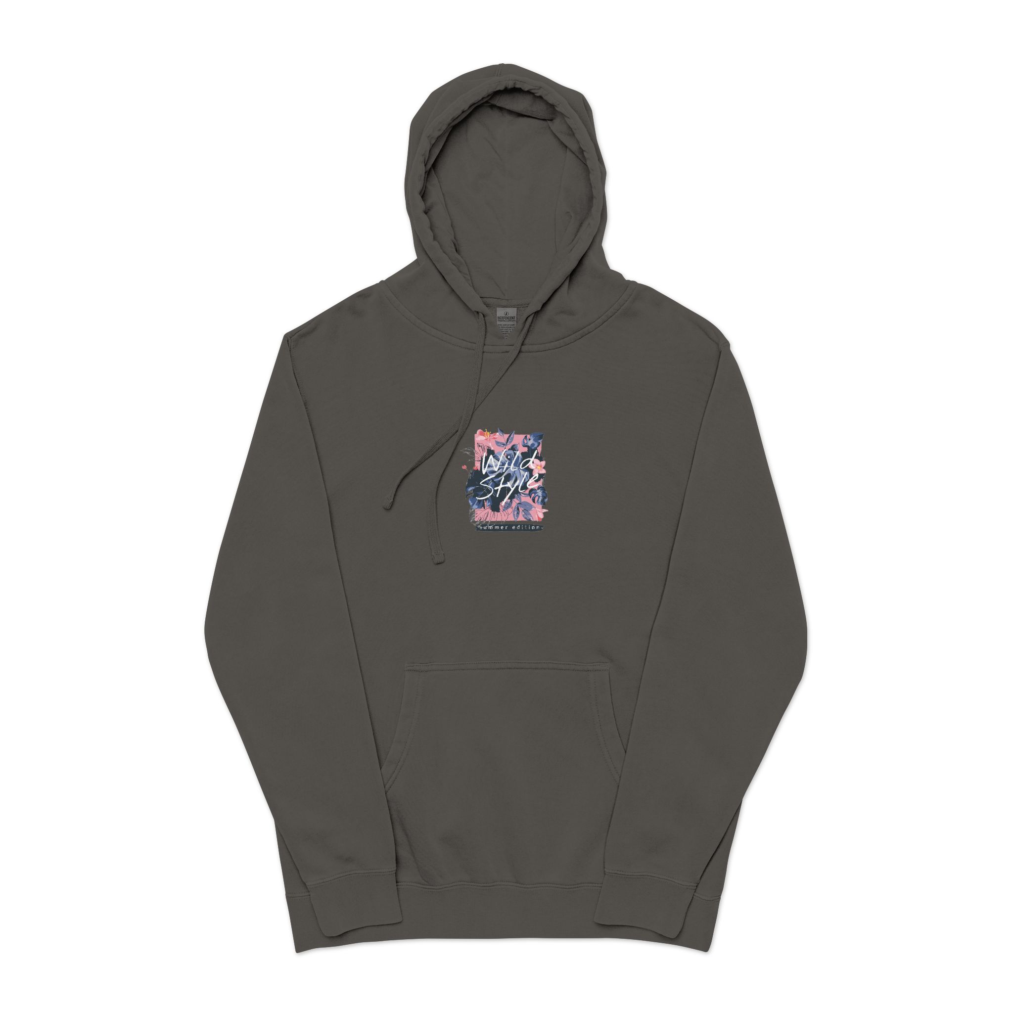 Wild Style Unisex Pigment Dyed Hoodie Embroidery - Image 25
