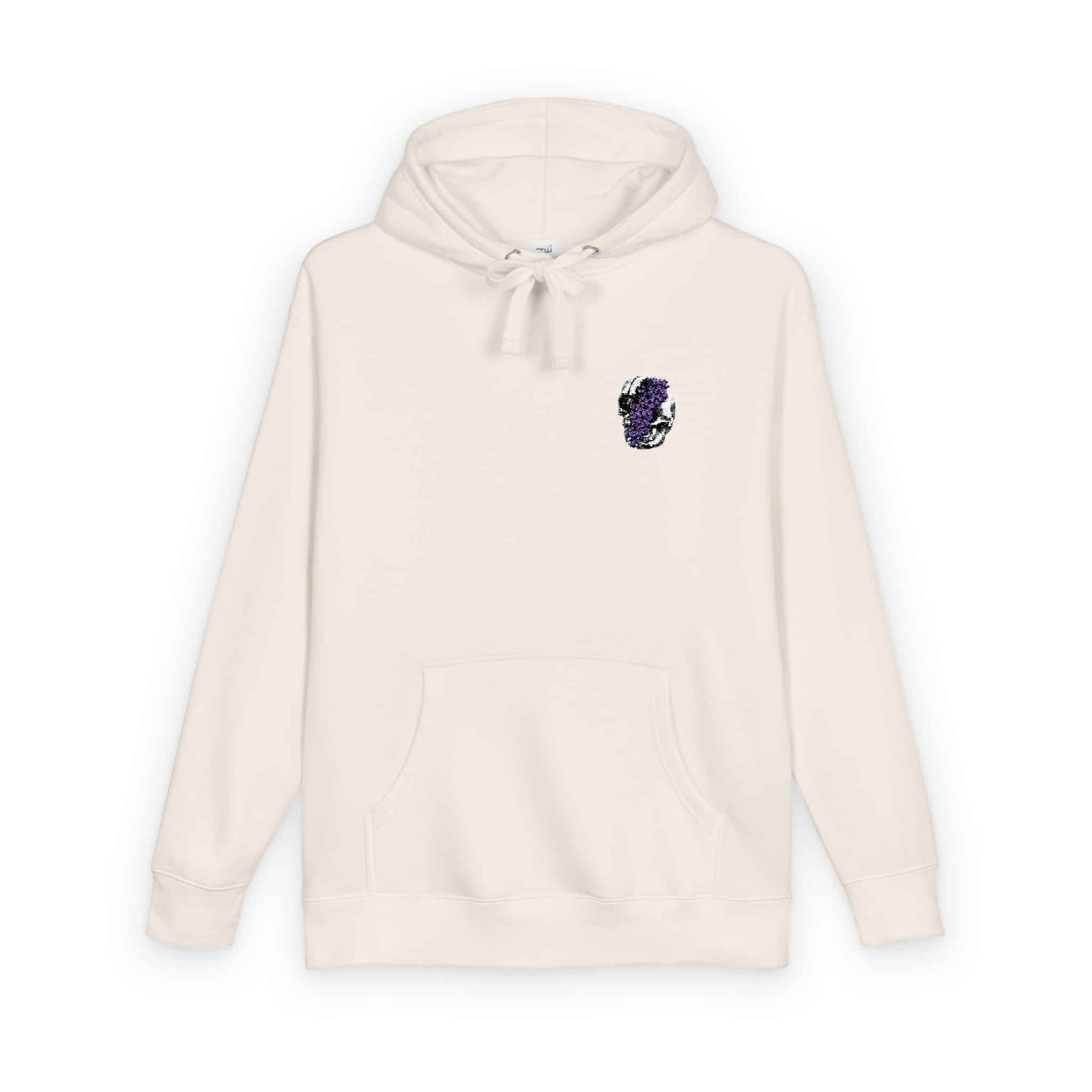 Ilustracion Floral Craneo Unisex Fleece Hoodie - Image 6