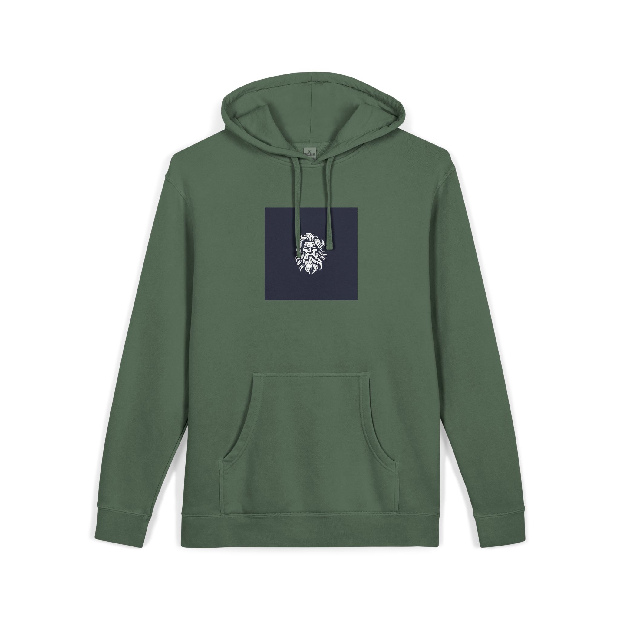 Zeus Logo Design Vector Illustration Unisex Pigment Dyed Hoodie Embroidery - Image 15