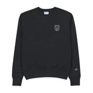 Raven Couple With Text Illustration Mens Champion Crewneck Sweatshirt