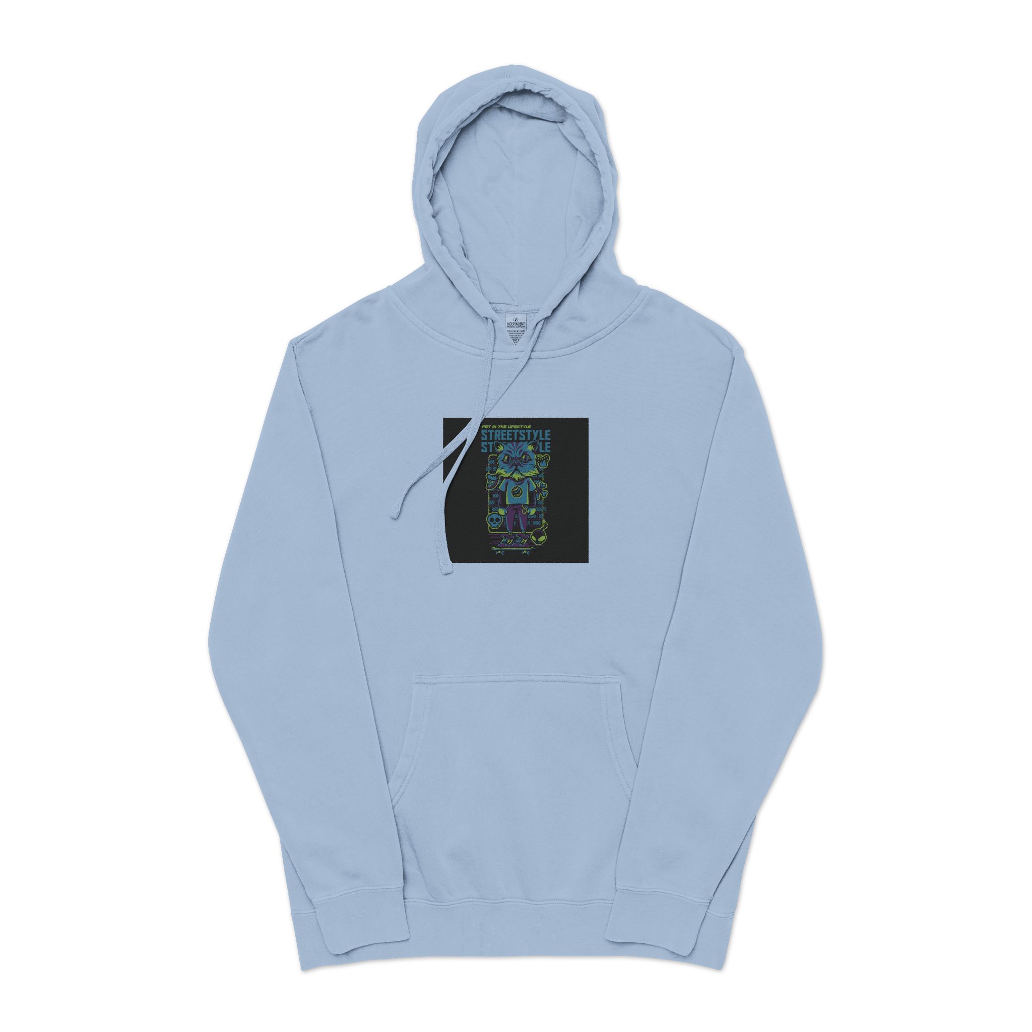 Streetstyle Unisex Pigment Dyed Hoodie Embroidery - Image 17