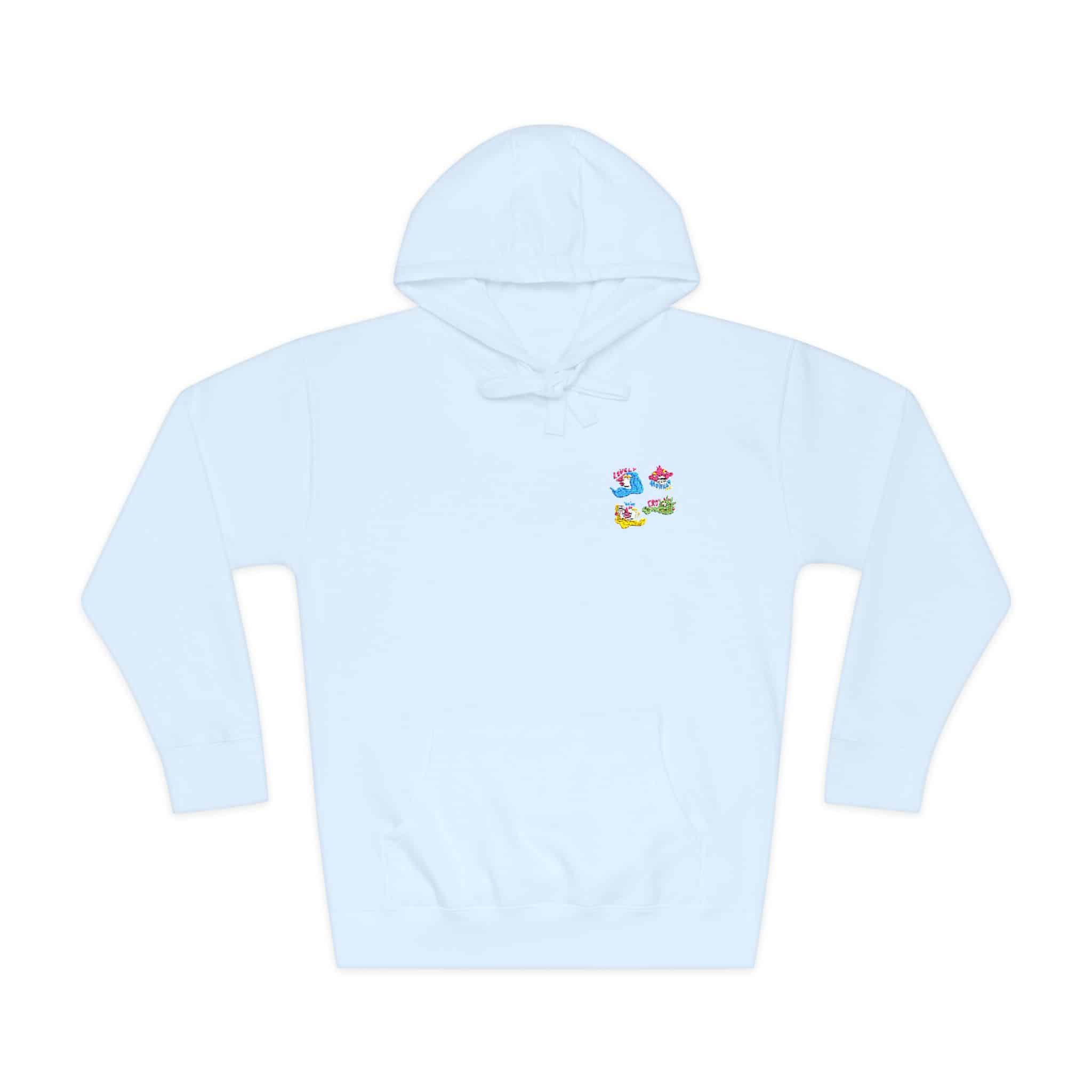 Collection Funny Hand Drawn Stickers Unisex Fleece Hoodie - Image 9