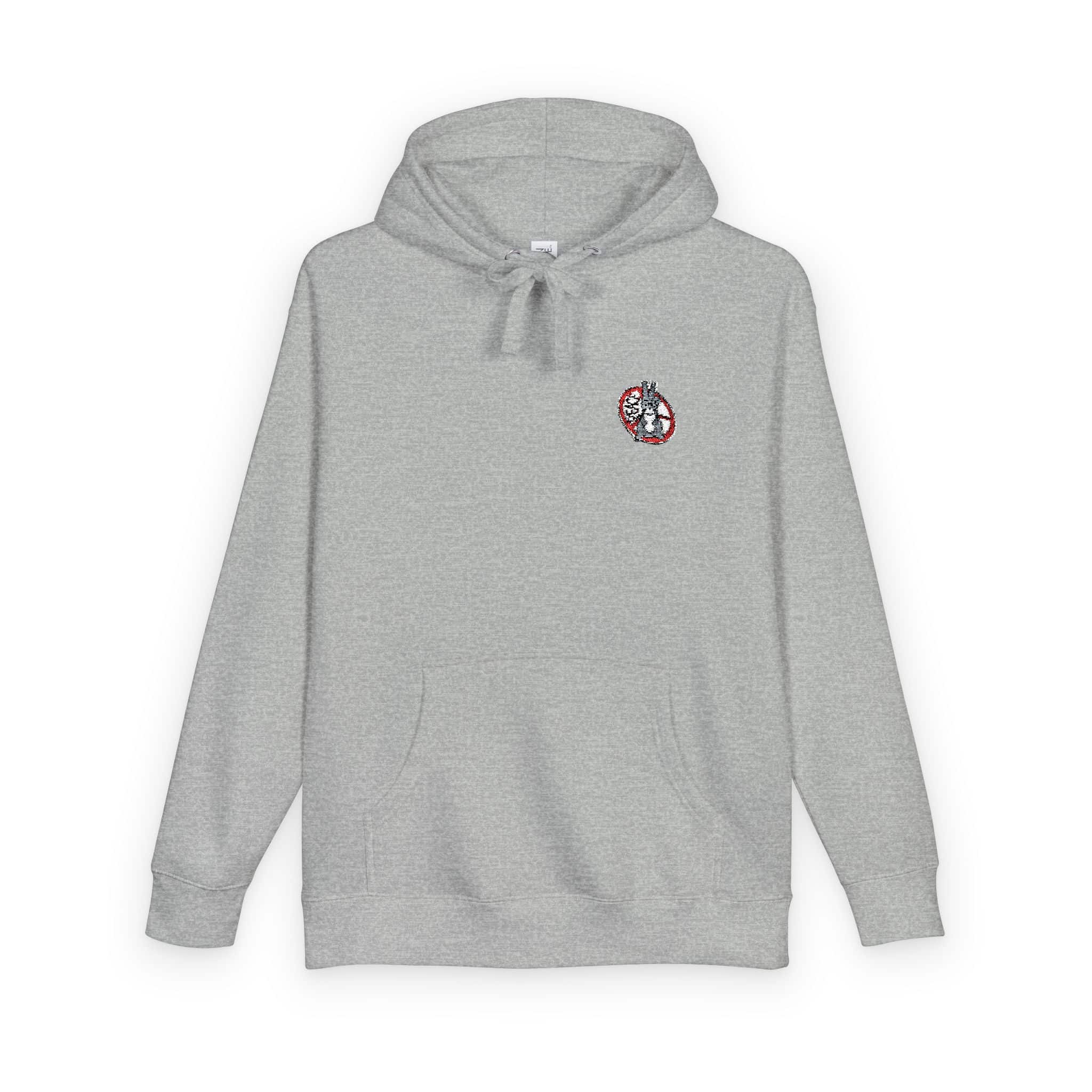 Peace Bunny Sticker Vector Cute Illustration Unisex Fleece Hoodie - Image 14