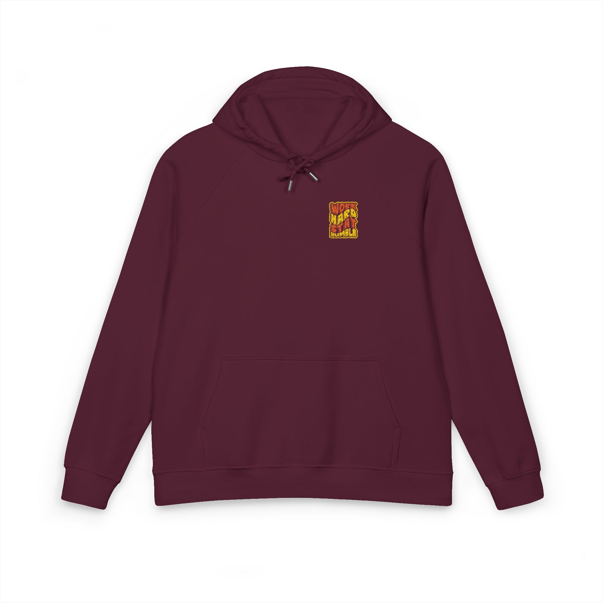 Work Hard Stay Humble 1 Unisex Eco Raglan Hoodie Embroidery - Image 21