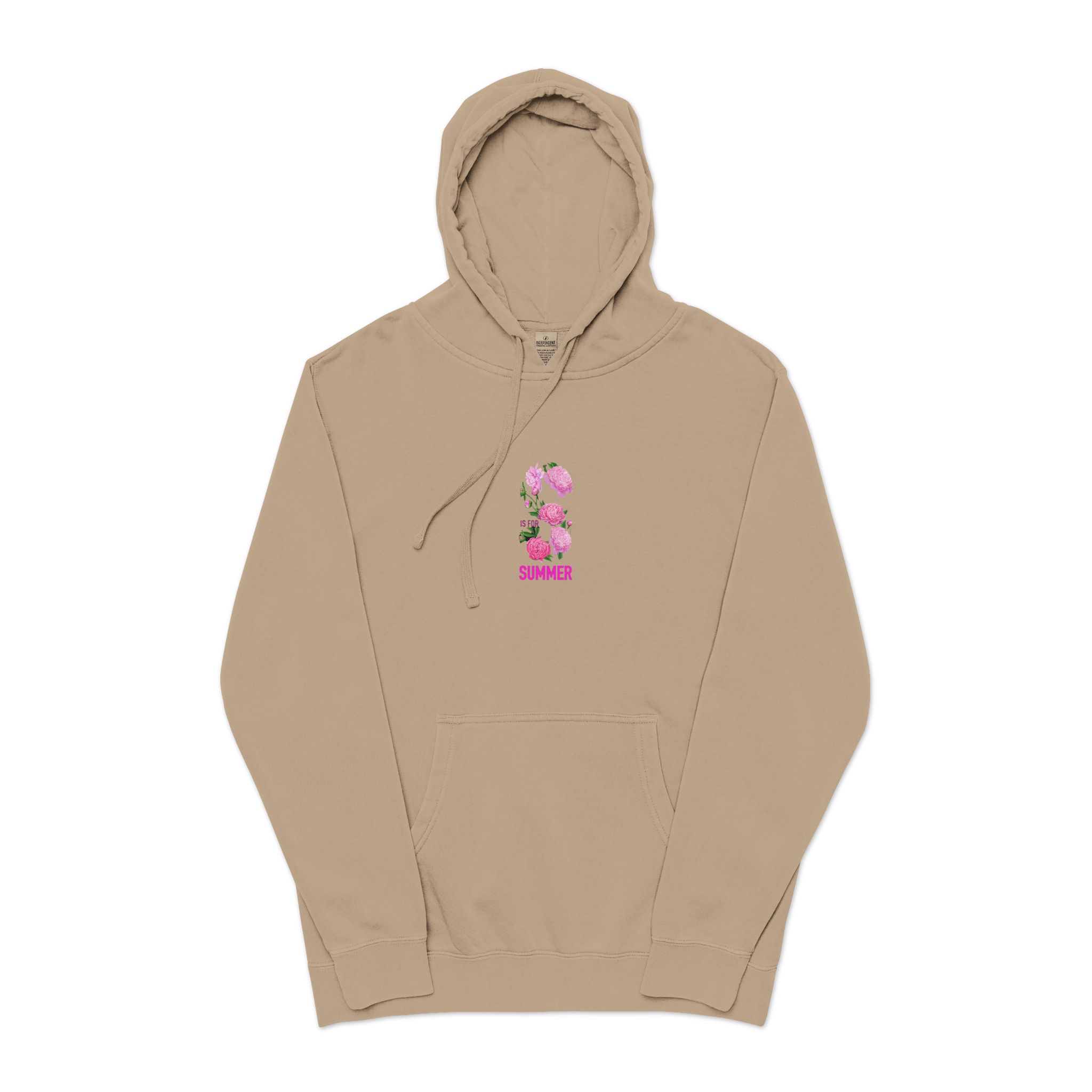 Summer Unisex Pigment Dyed Hoodie Embroidery - Image 5