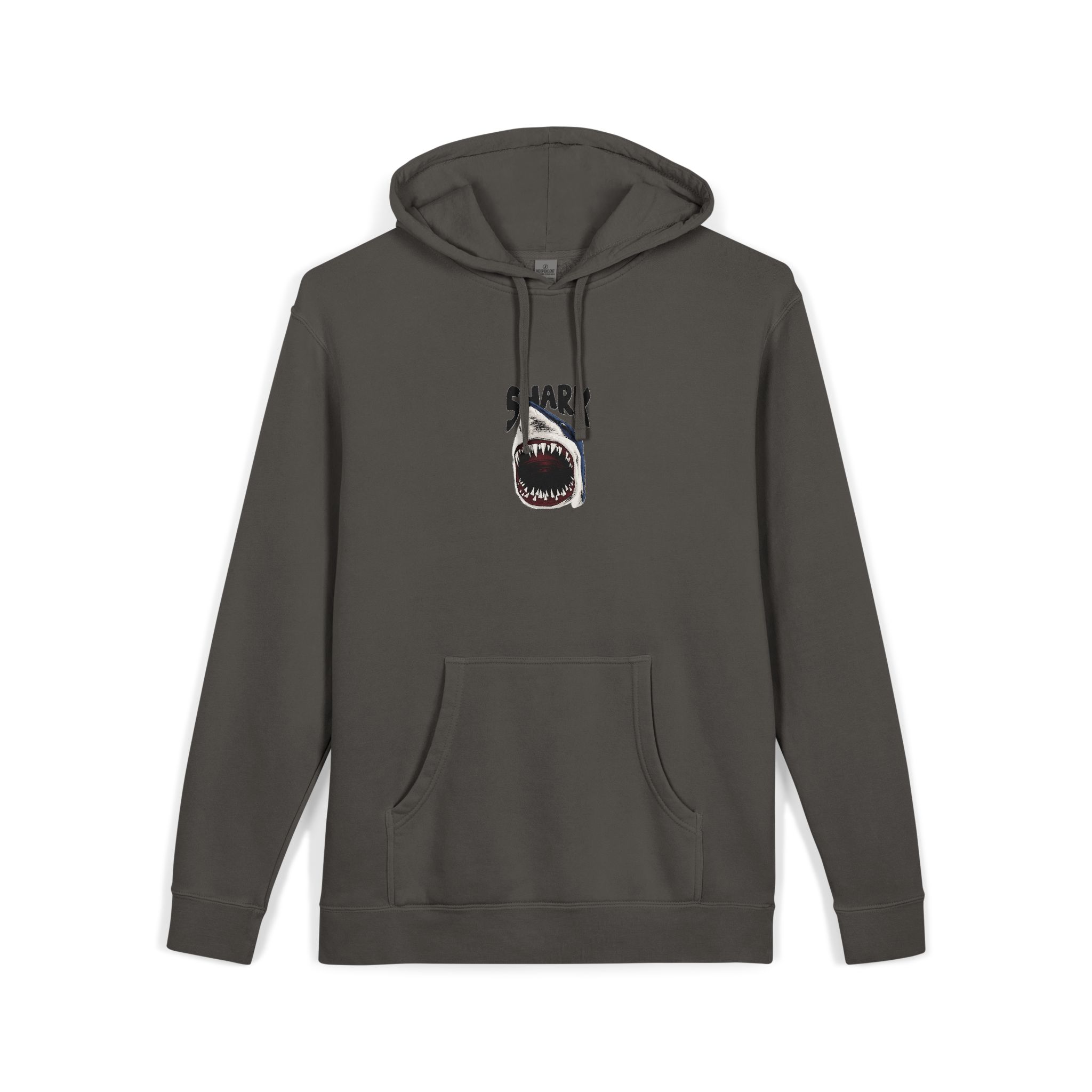 Wild Shark Illustration With Sharp Teeth Unisex Pigment Dyed Hoodie Embroidery - Image 27