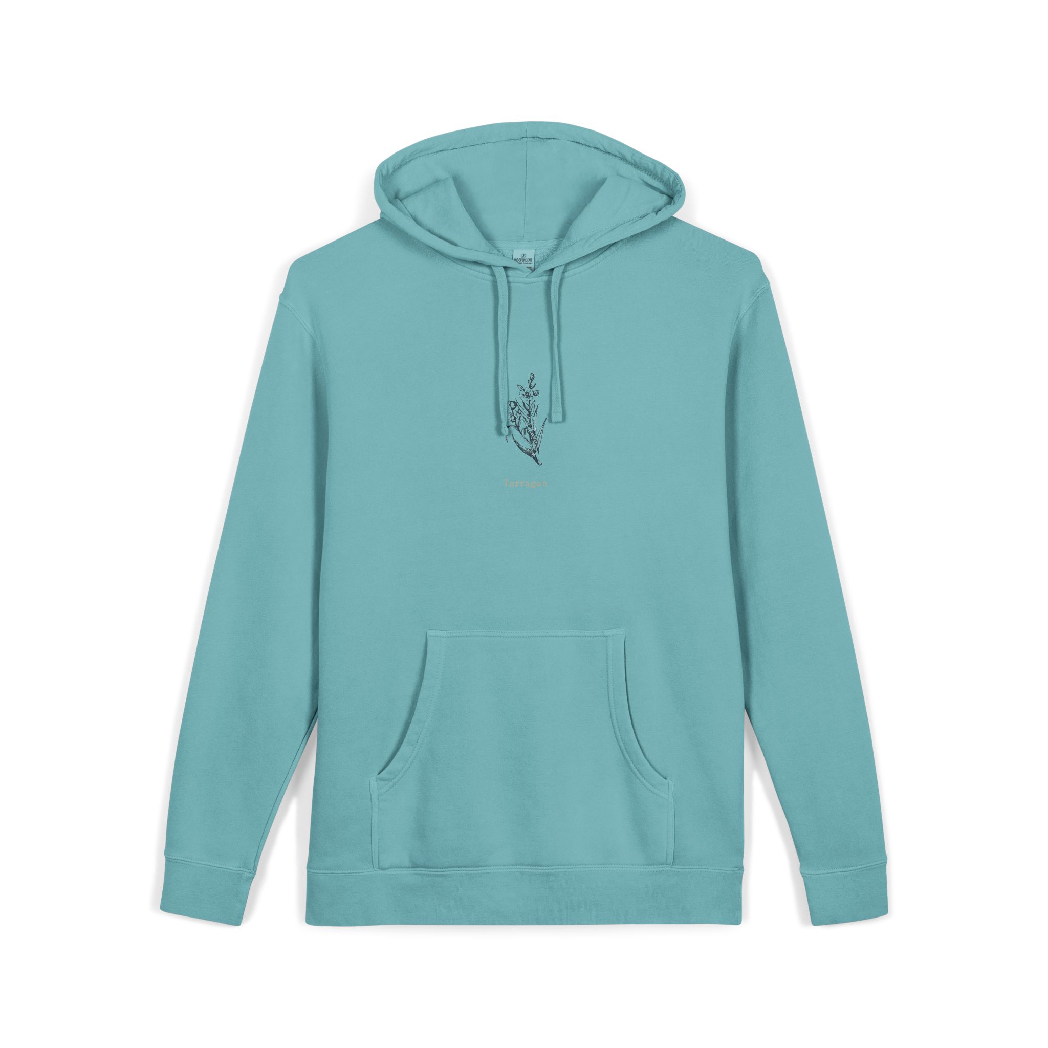 Tarragon Unisex Pigment Dyed Hoodie Embroidery - Image 11