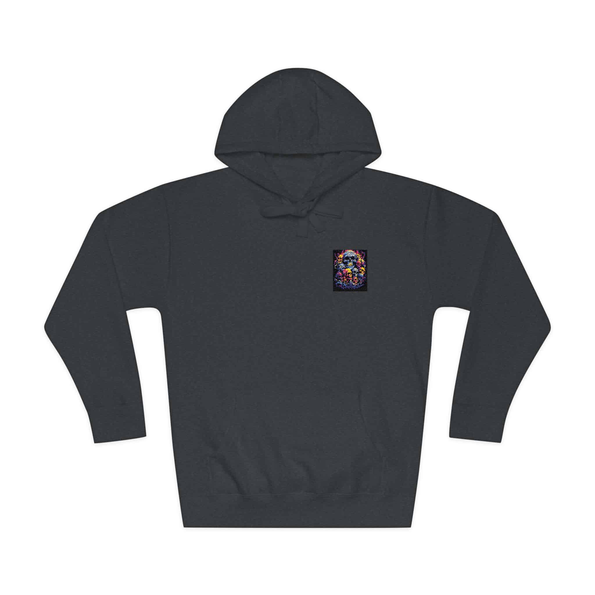 Colorful Human Skull Ai Design (1) Unisex Fleece Hoodie - Image 25