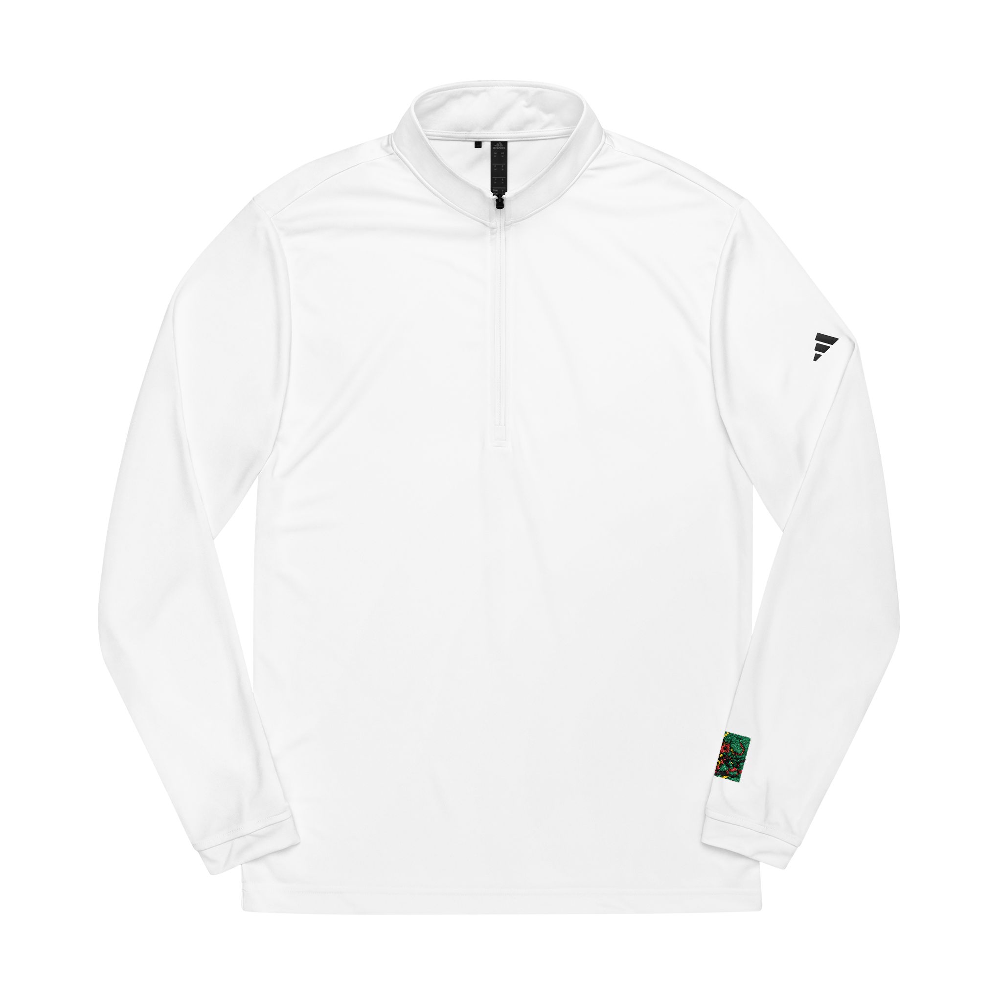 Drawing Cat With Red Tail Adidas Quarter Zip Pullover Embroidery