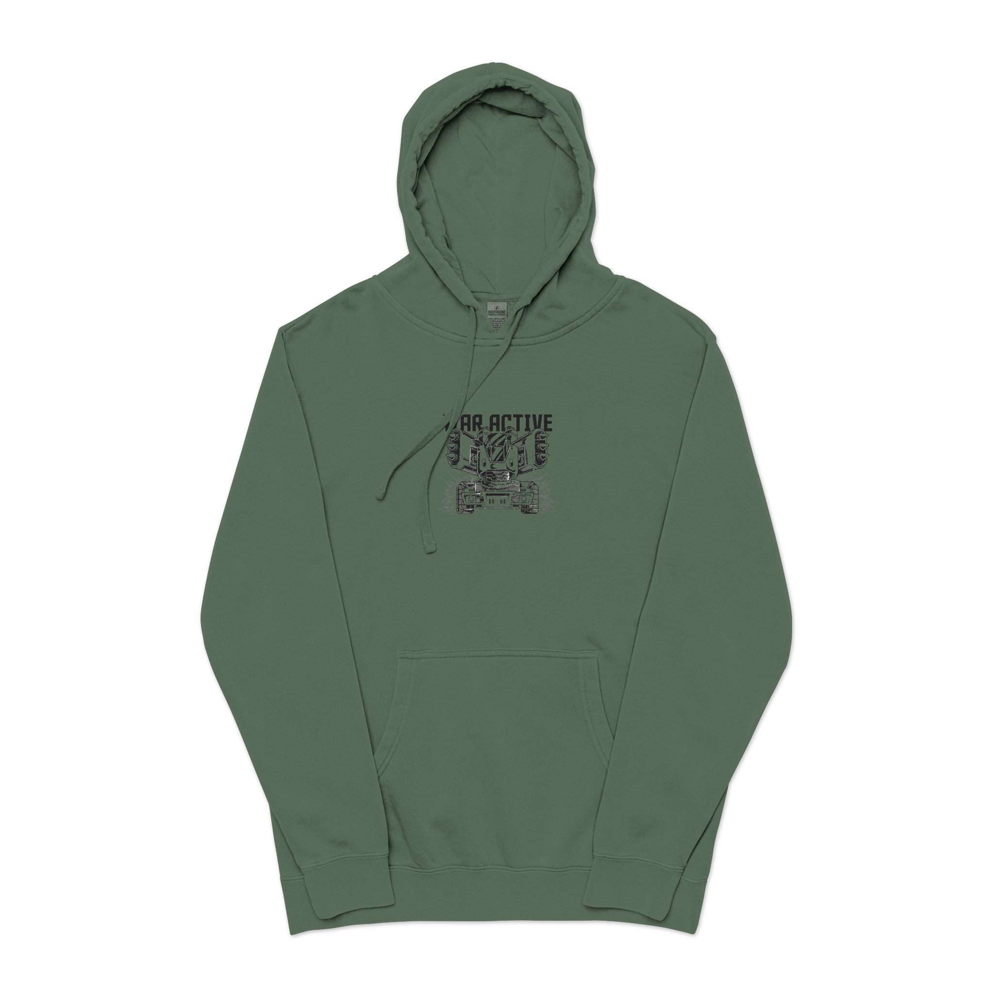 War Active 162515 Unisex Pigment Dyed Hoodie Embroidery - Image 13