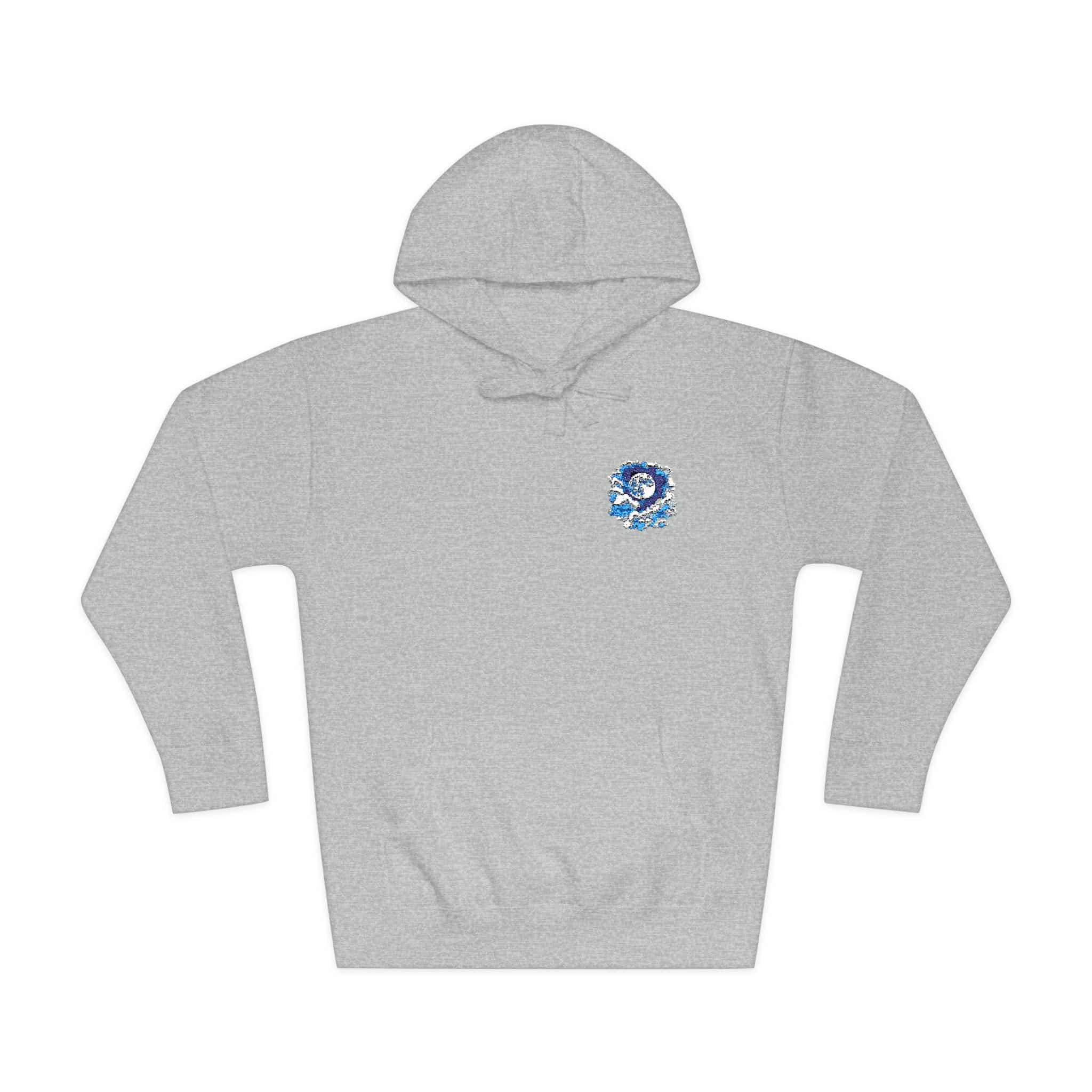 Watercolor Full Moon Clouds Elements Set Unisex Fleece Hoodie - Image 13