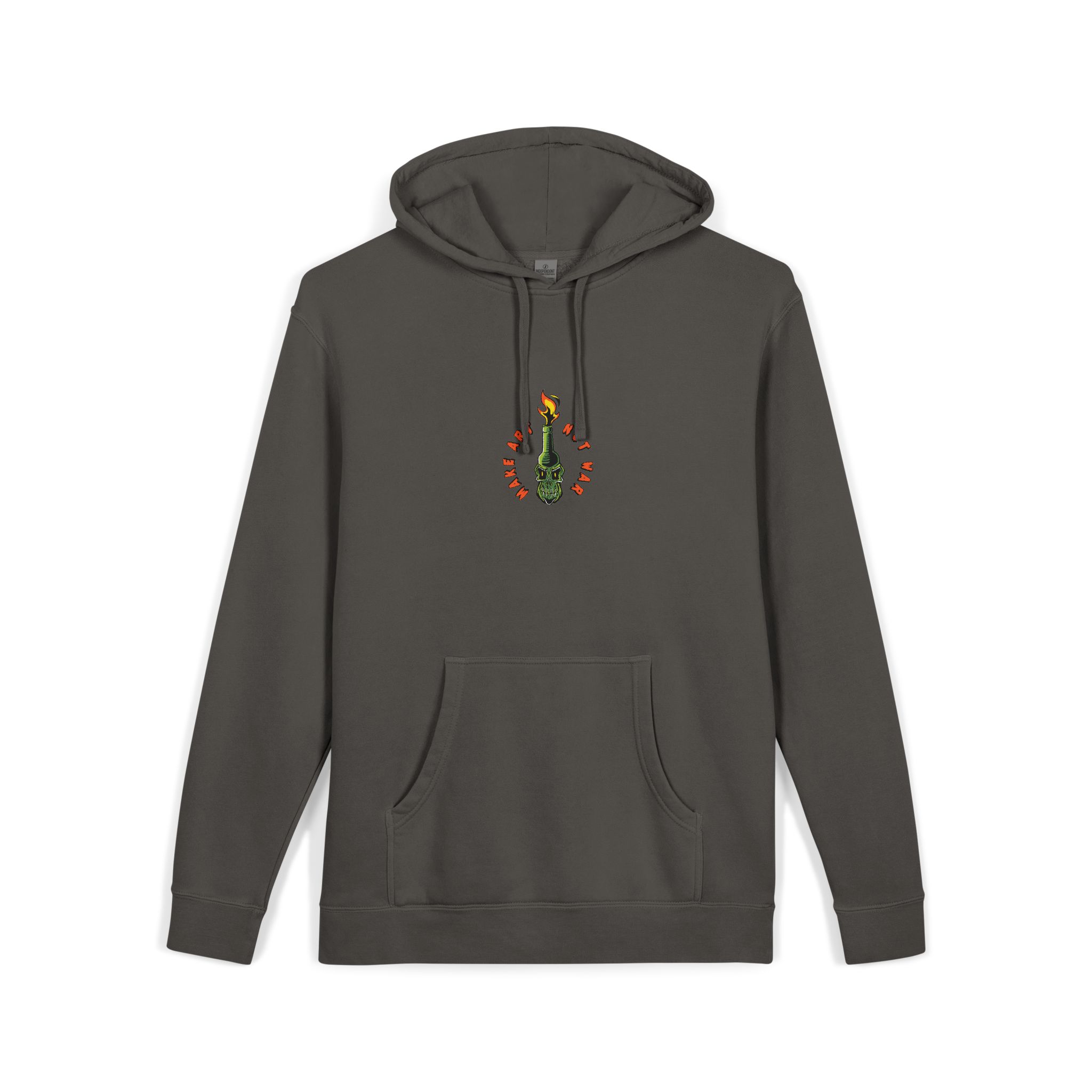 Skull Face Molotov Unisex Pigment Dyed Hoodie Embroidery - Image 27