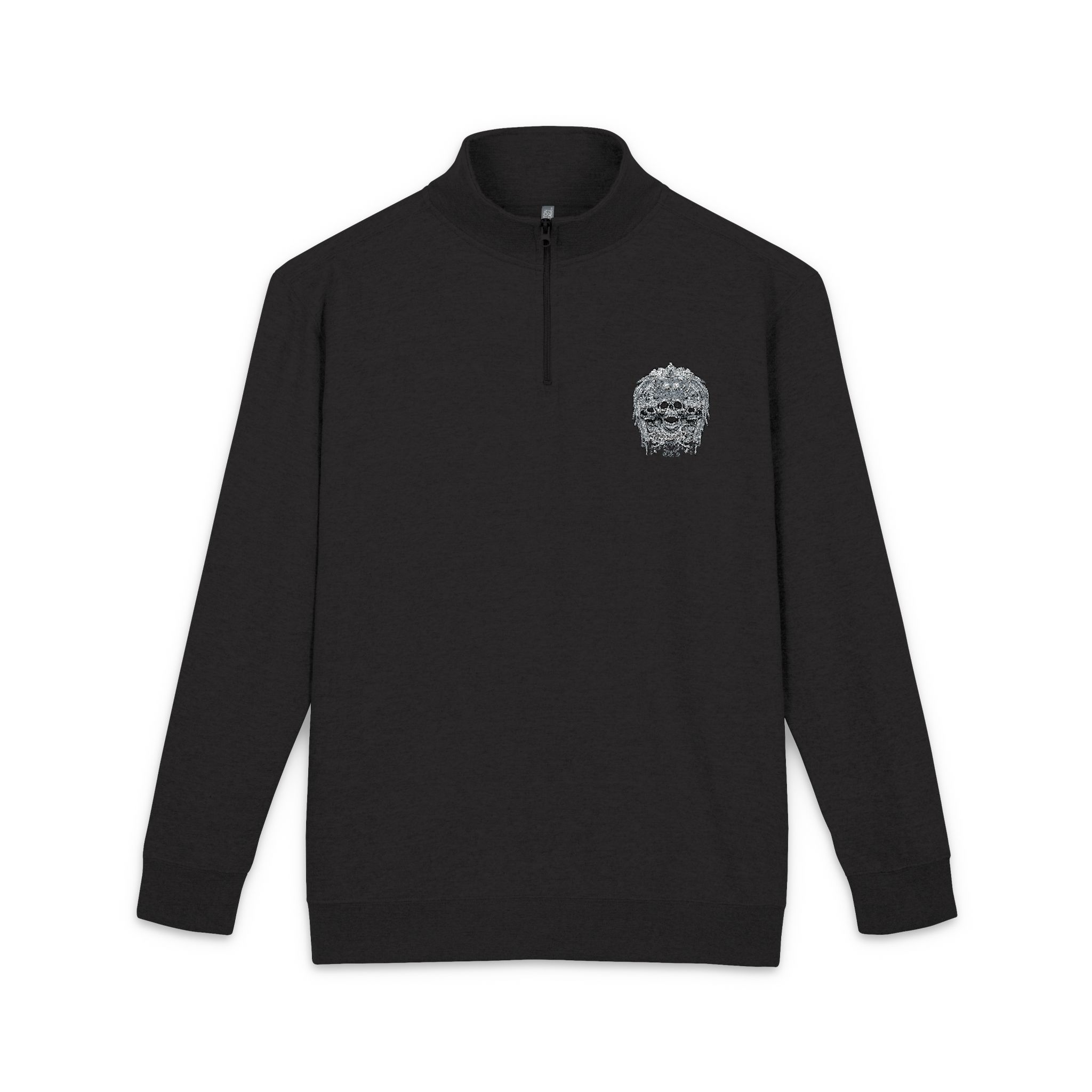 Gothic Sign With Skull Grunge Vintage Design T Shirts (5) Unisex Fleece Pullover Embroidery