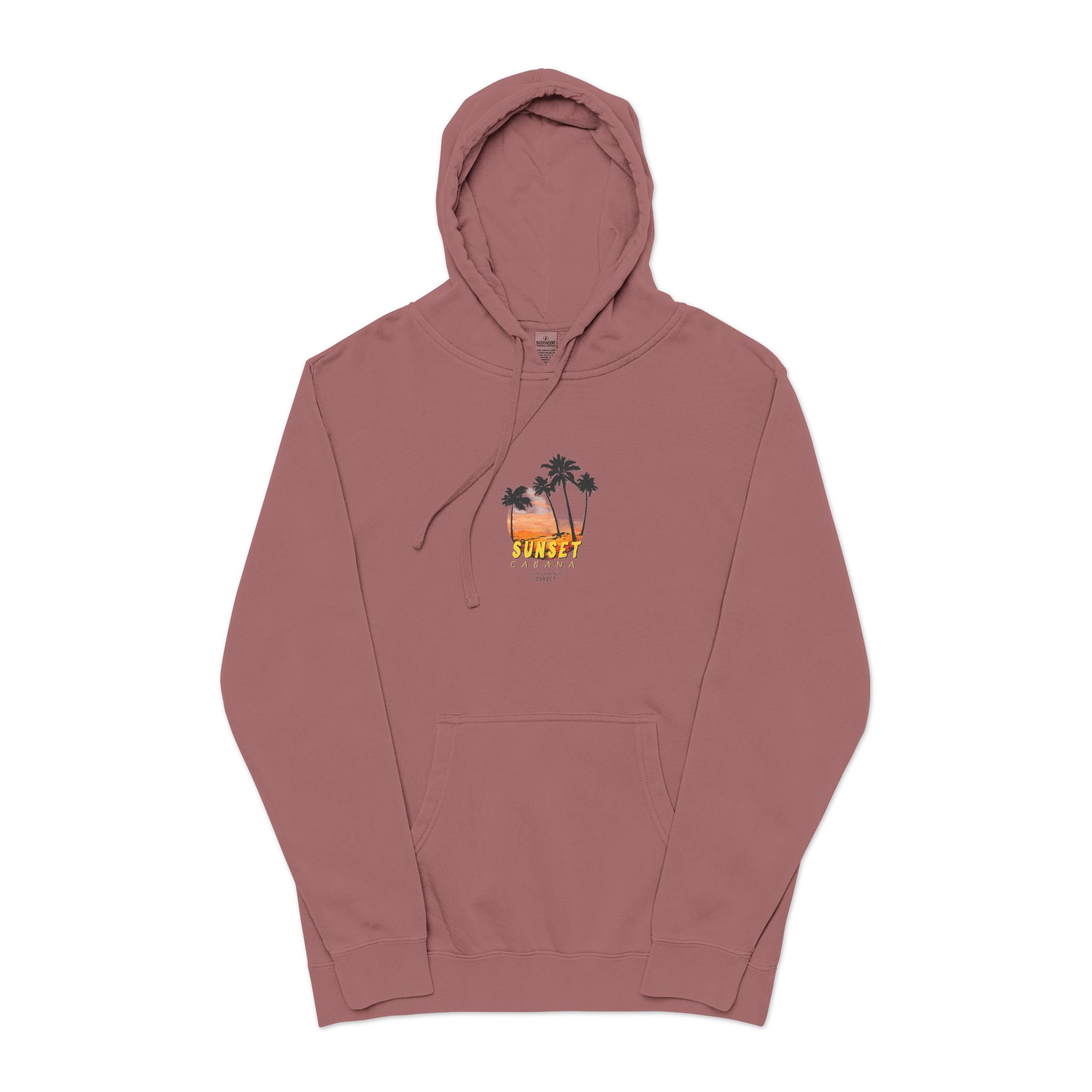 Sunset Cabana Unisex Pigment Dyed Hoodie Embroidery - Image 29