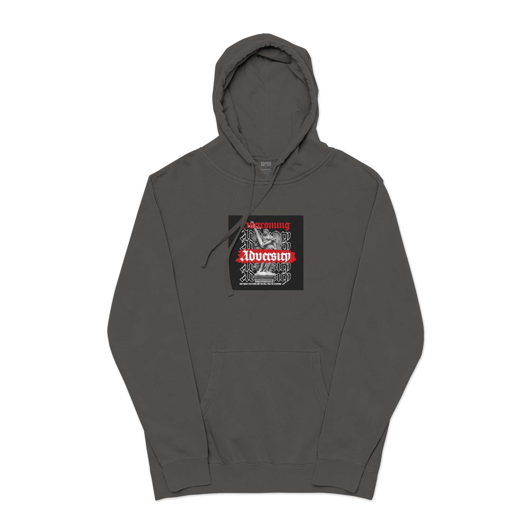 Vector Streetwear Overcoming Illustration Design Unisex Pigment Dyed Hoodie Embroidery - Image 25