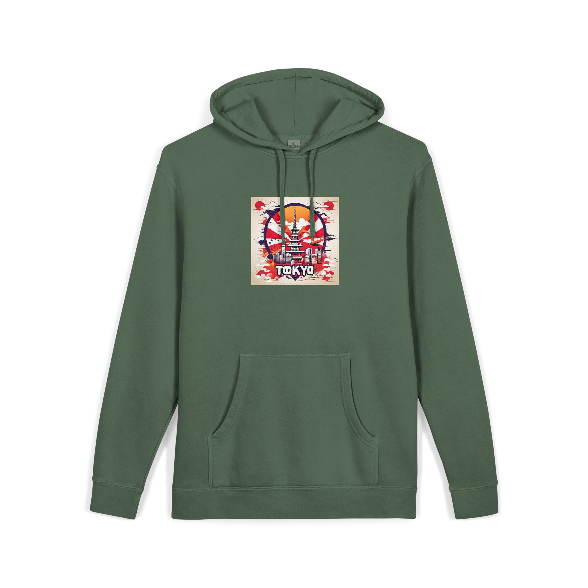 Tokyo V1 Unisex Pigment Dyed Hoodie Embroidery - Image 15