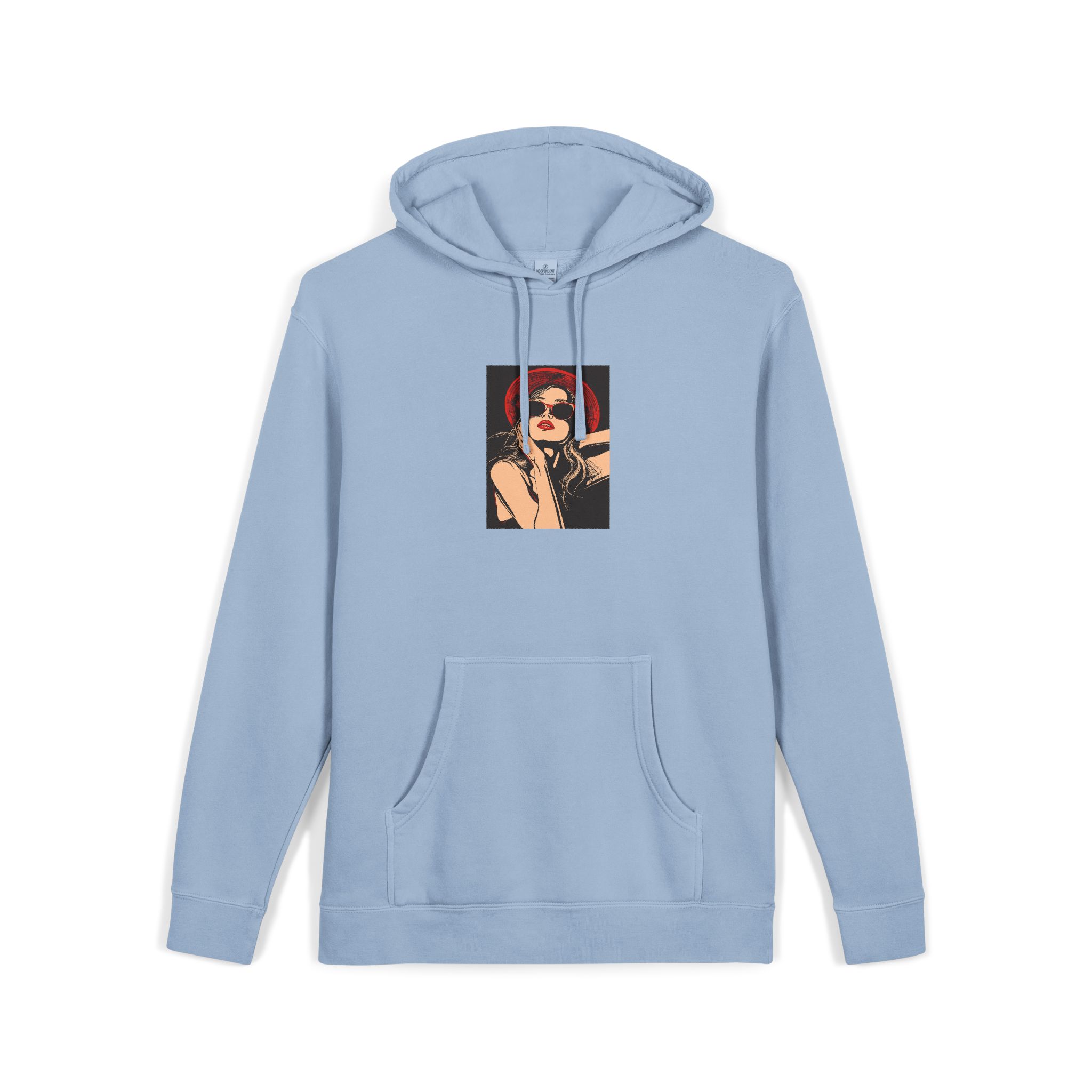 Woman With Sunglasses Unisex Pigment Dyed Hoodie Embroidery - Image 19