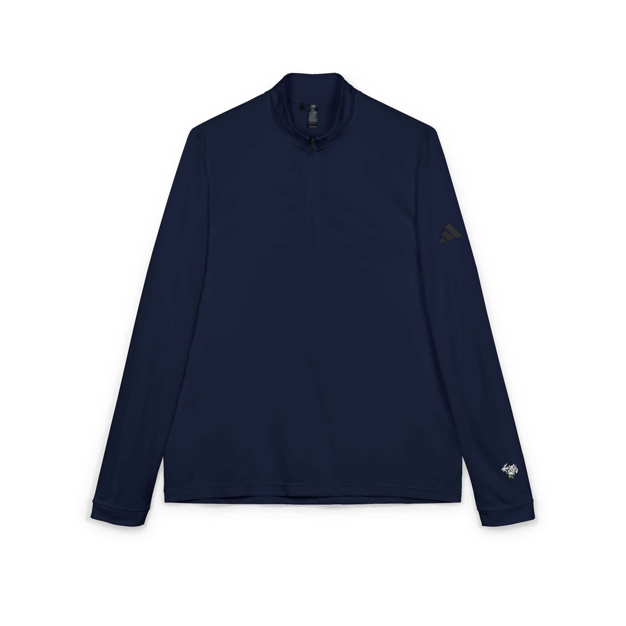 Face Side View Decorated With Leaves and Daisy Flowers Moon and Stars Organic Shapes Adidas Quarter Zip Pullover Embroidery - Image 11