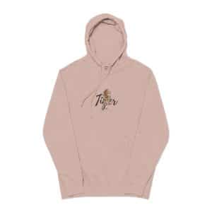 Tiger Brave & Bold Unisex Pigment Dyed Hoodie Embroidery