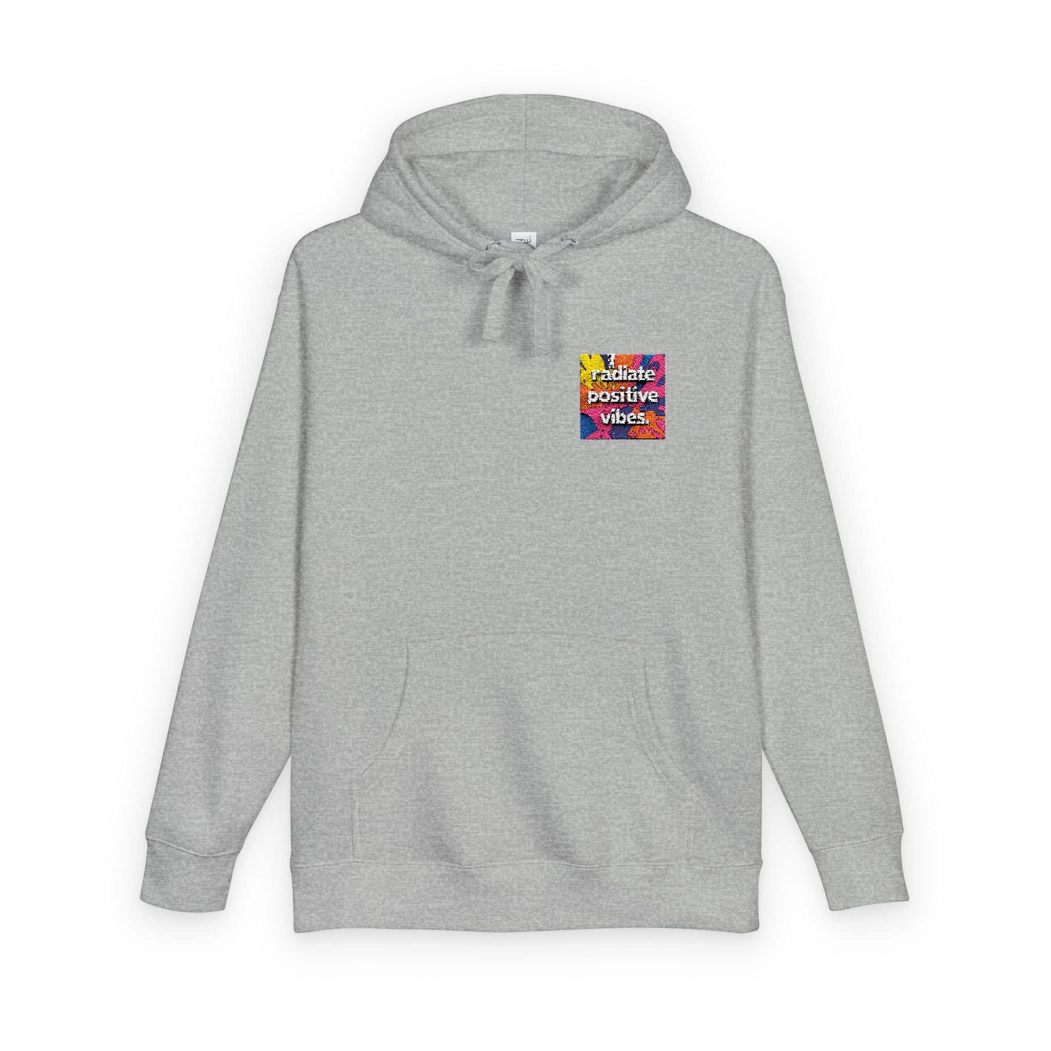 Radiate Positive Vibes Colorful Background Text Tshirt Design Motivational Quote Typography Unisex Fleece Hoodie - Image 14