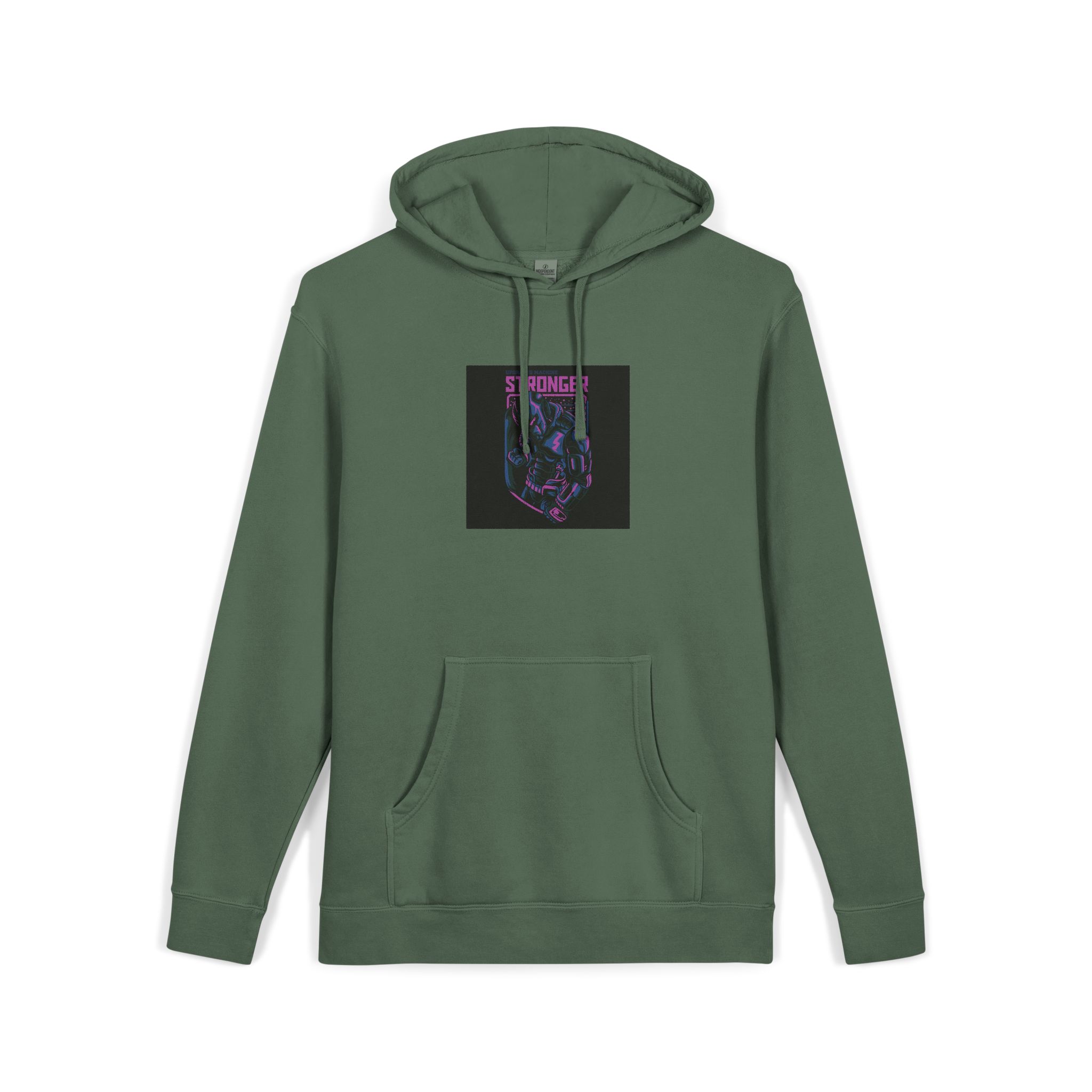 Stronger Unisex Pigment Dyed Hoodie Embroidery - Image 15