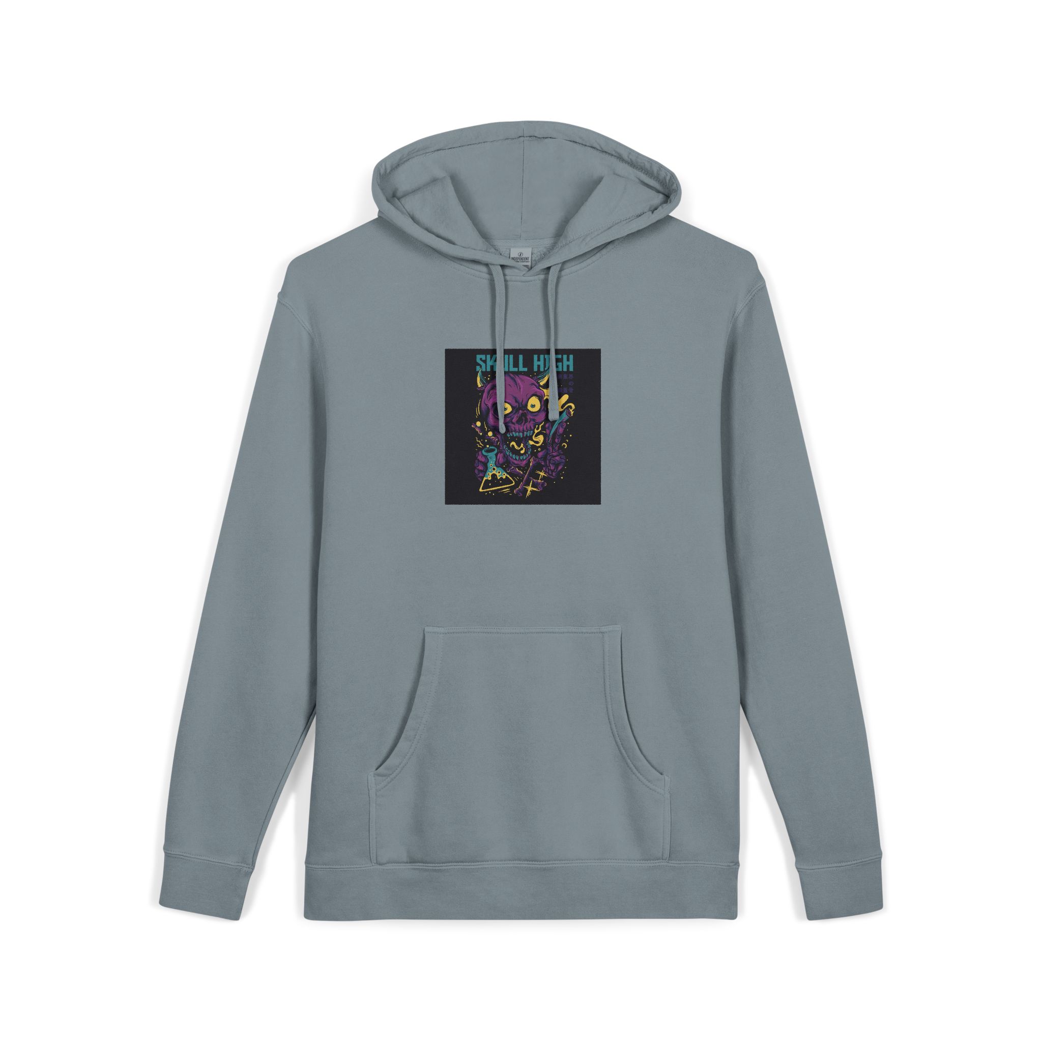 Skull High Cartoon Funny Unisex Pigment Dyed Hoodie Embroidery - Image 23