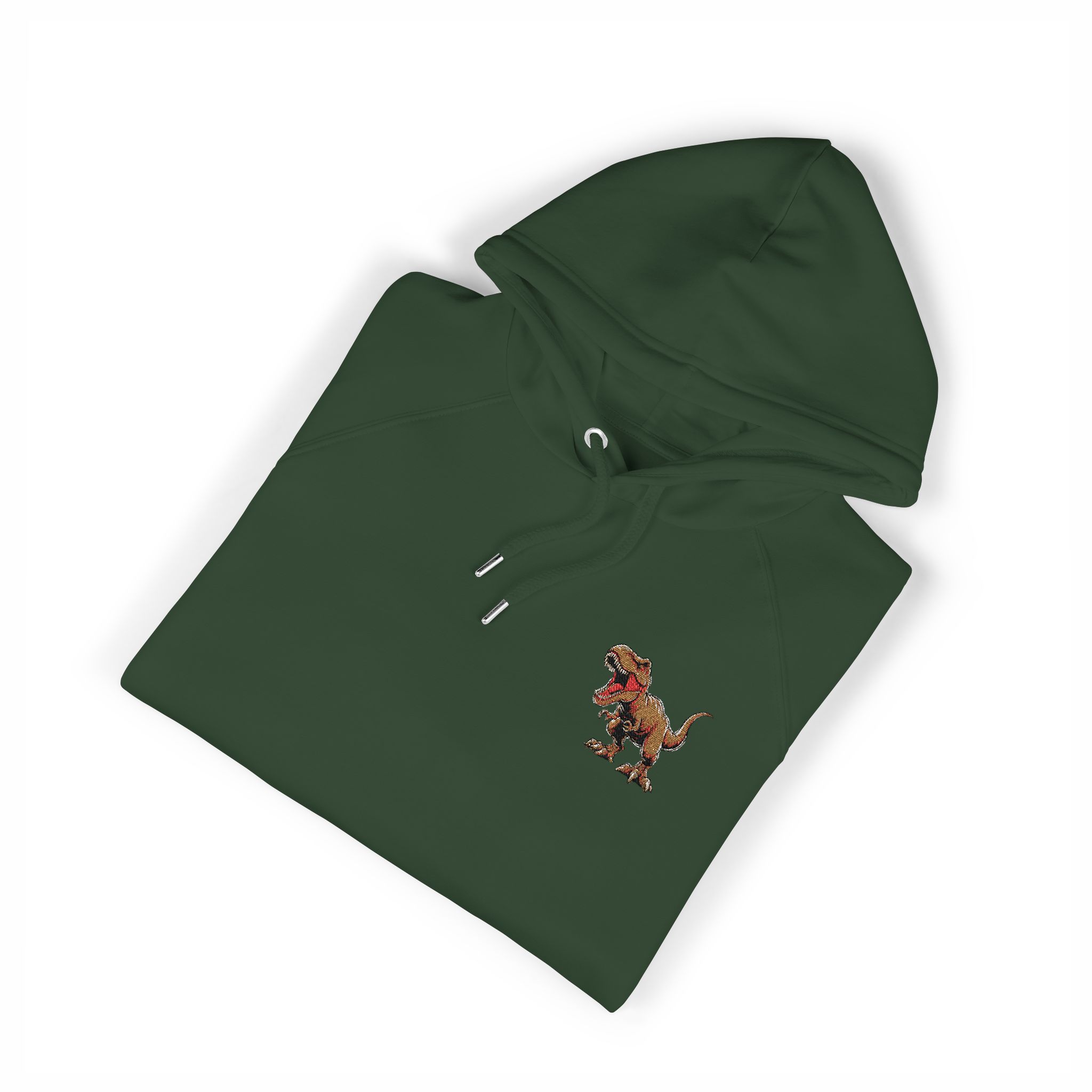 T Rex 1 Unisex Eco Raglan Hoodie Embroidery - Image 15