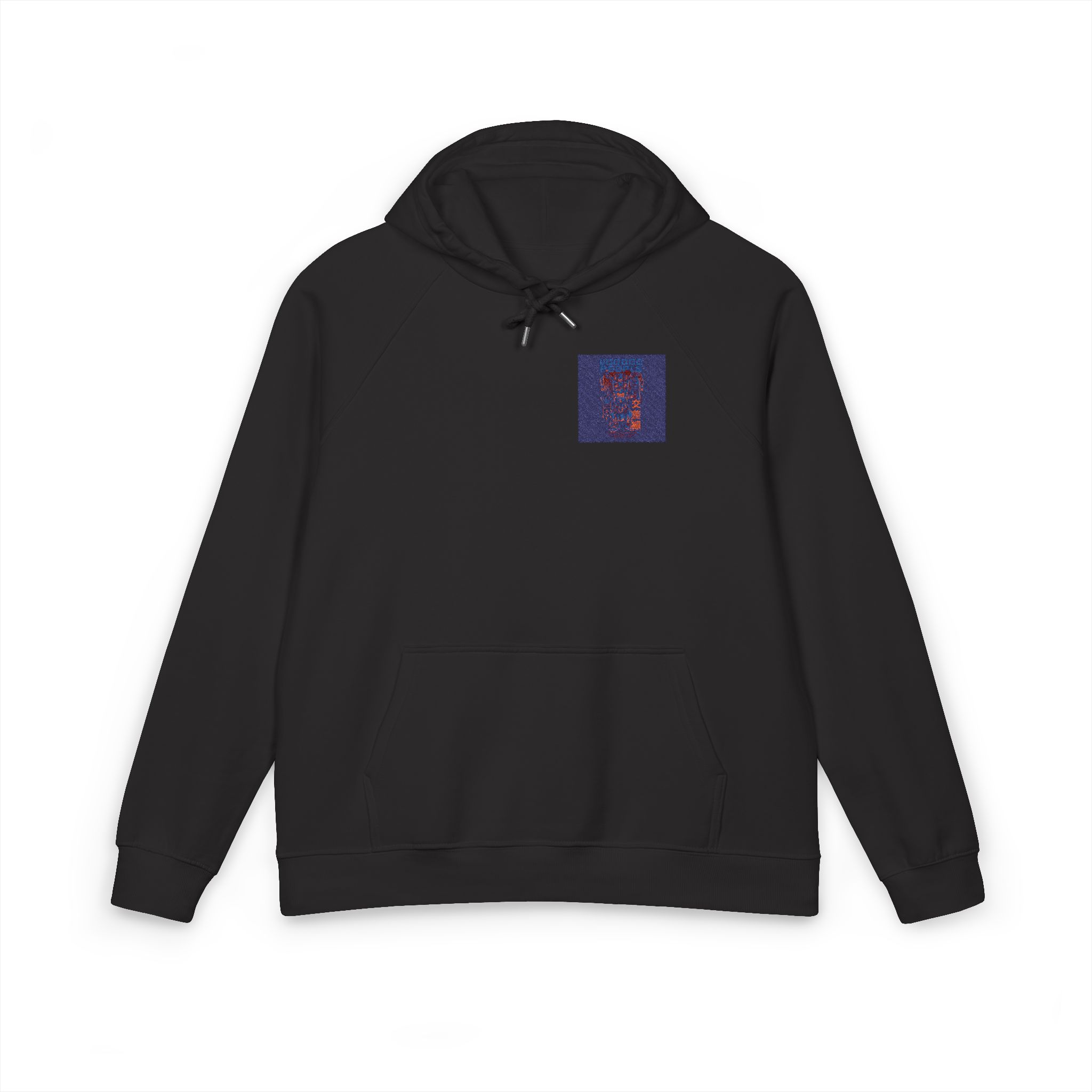 Voodoo People Black Unisex Eco Raglan Hoodie Embroidery - Image 17