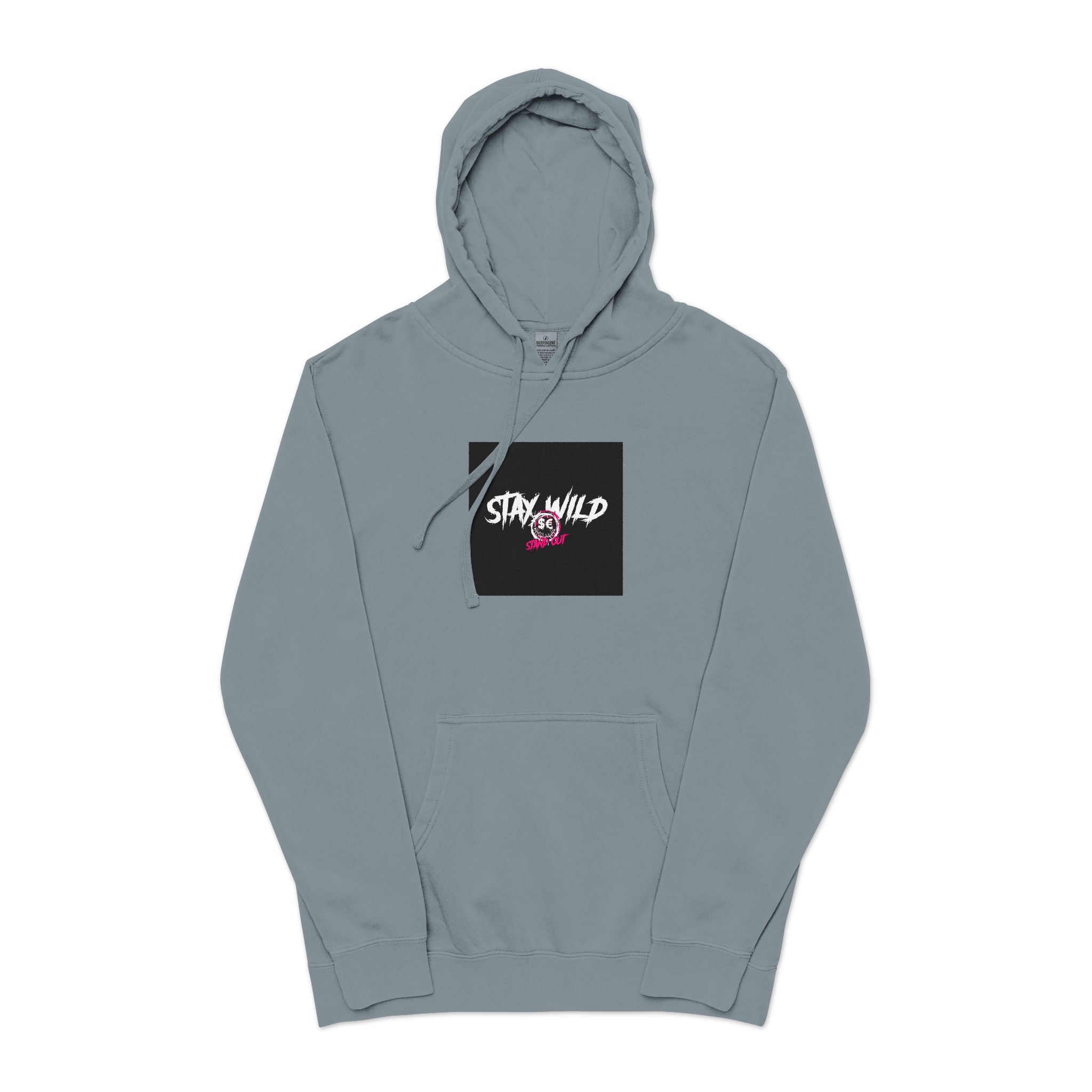 Stay Wild Stand Out Unisex Pigment Dyed Hoodie Embroidery - Image 21