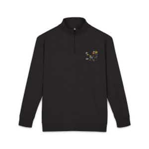 Cute Hand Drawn Phrases and Quotes Unisex Fleece Pullover Embroidery
