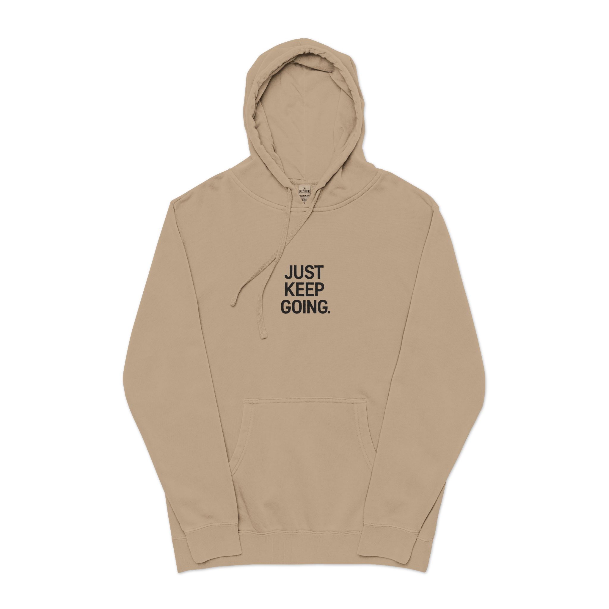 Typography Slogan Motivational Tshirt Design Copia Unisex Pigment Dyed Hoodie Embroidery - Image 5