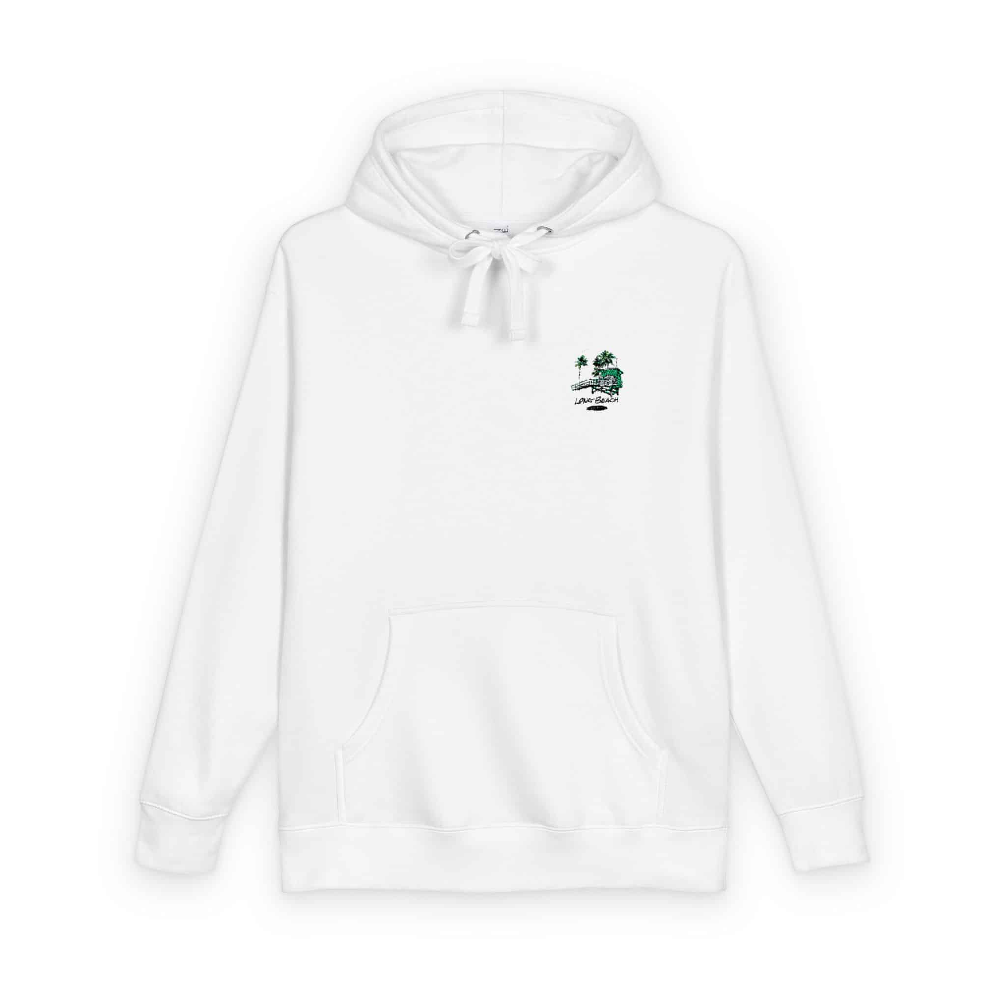 Long Beach California Unisex Fleece Hoodie - Image 2