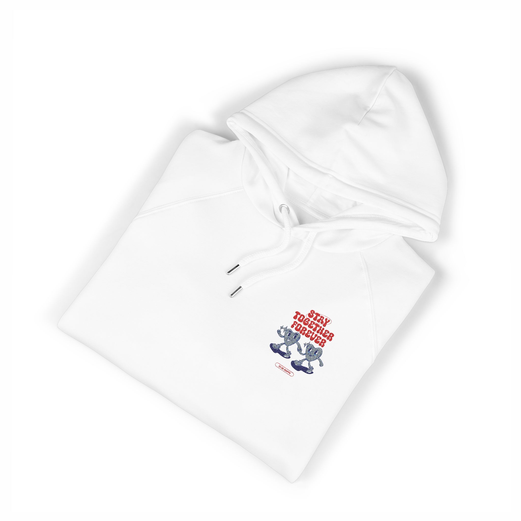 Stay Together Forever Unisex Eco Raglan Hoodie Embroidery - Image 3