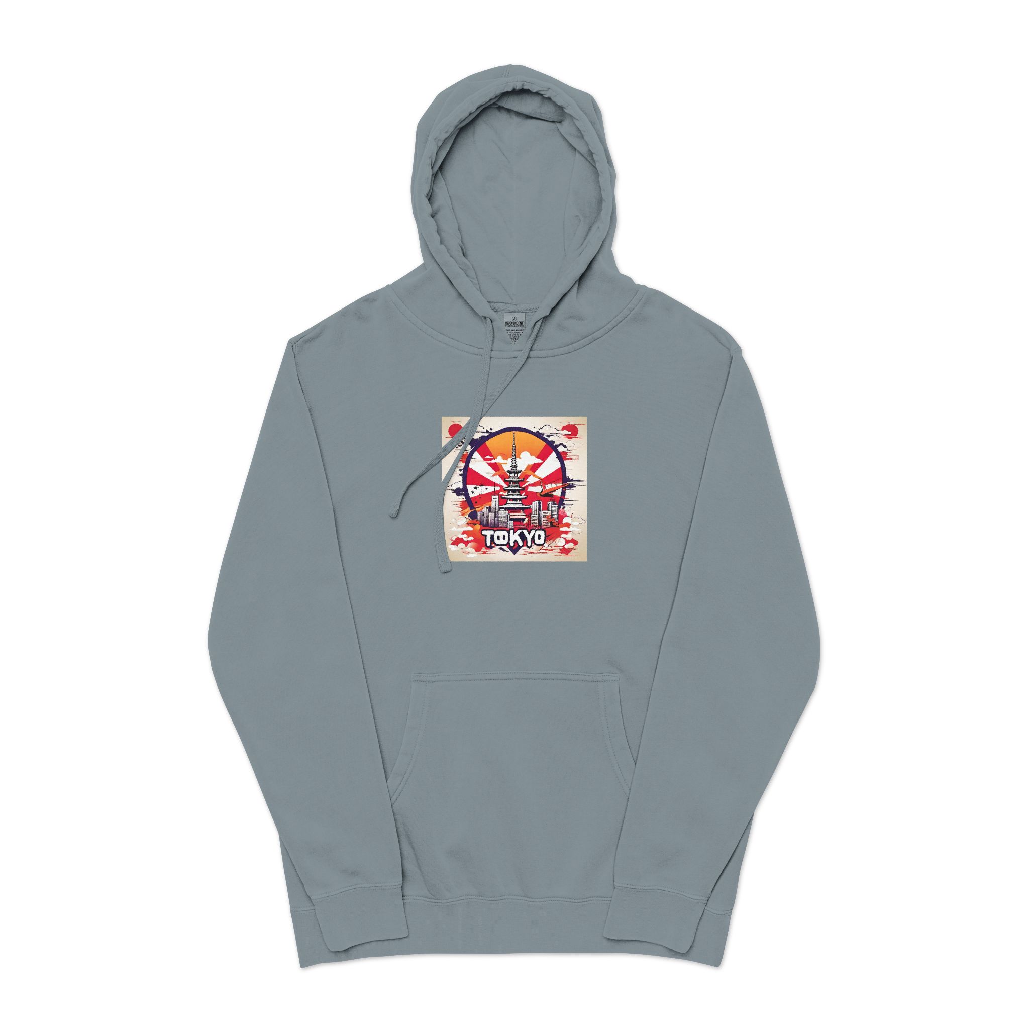 Tokyo V1 Unisex Pigment Dyed Hoodie Embroidery - Image 21
