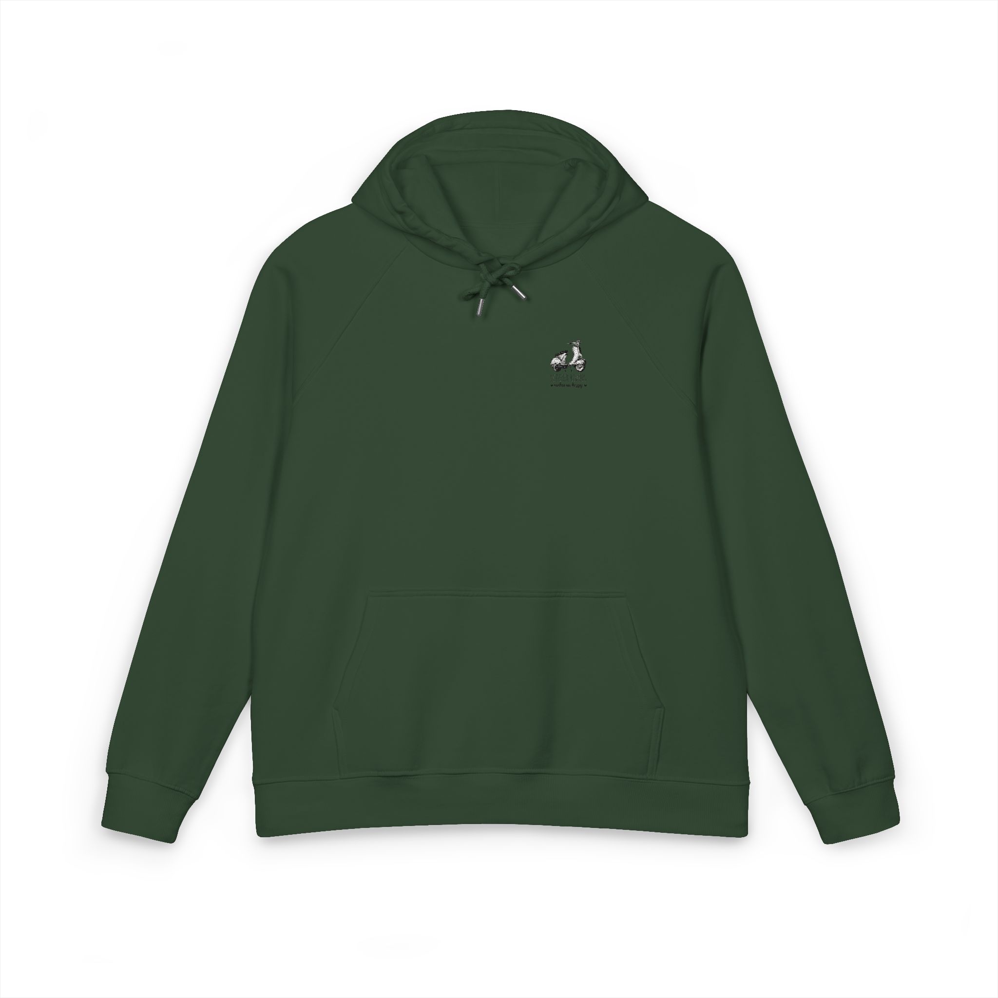 Scooter Riding Makes Me Happy Unisex Eco Raglan Hoodie Embroidery - Image 13