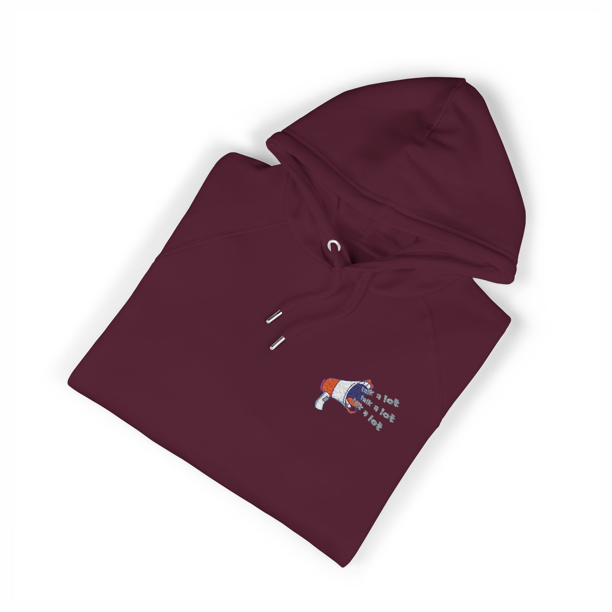 Talk A Lot Unisex Eco Raglan Hoodie Embroidery - Image 23