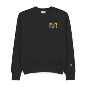 Cool Monkey Gorilla Gangsta Rapper Sunglasses Mens Champion Crewneck Sweatshirt
