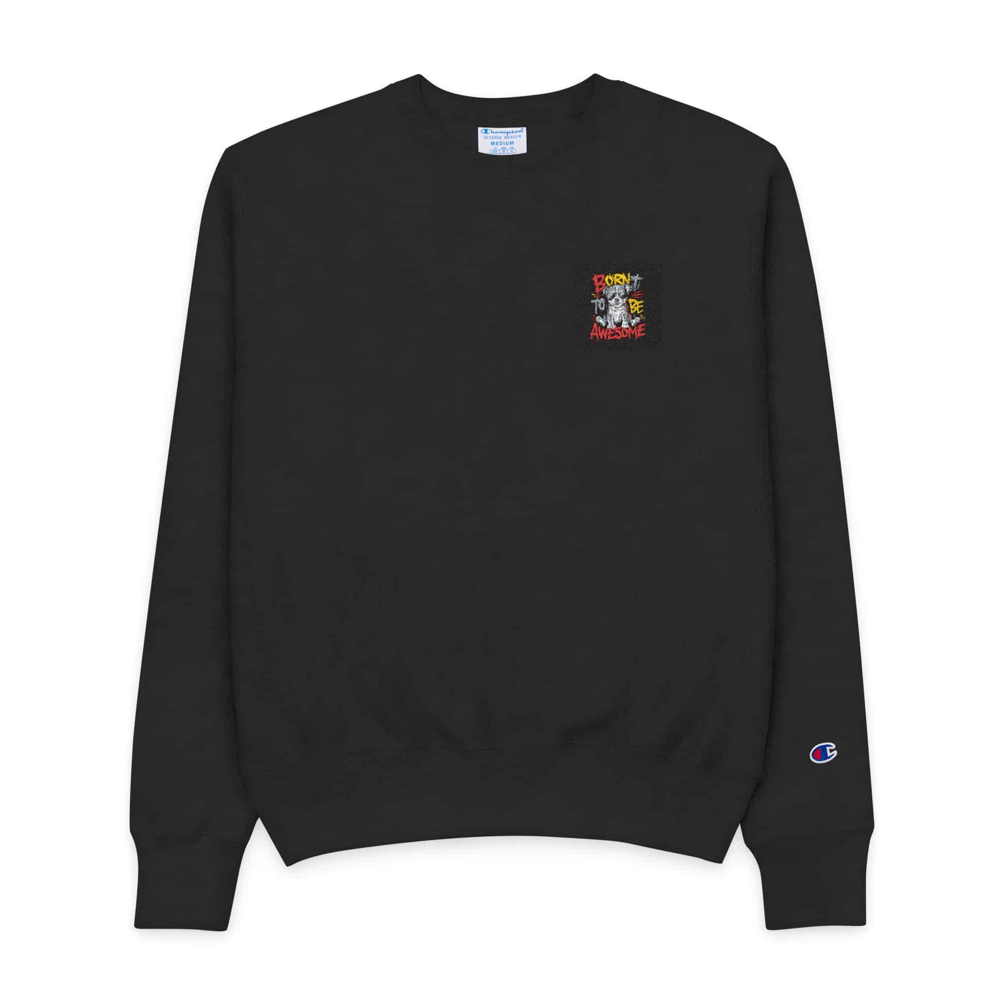 Born To Be Awesome Copia Mens Champion Crewneck Sweatshirt