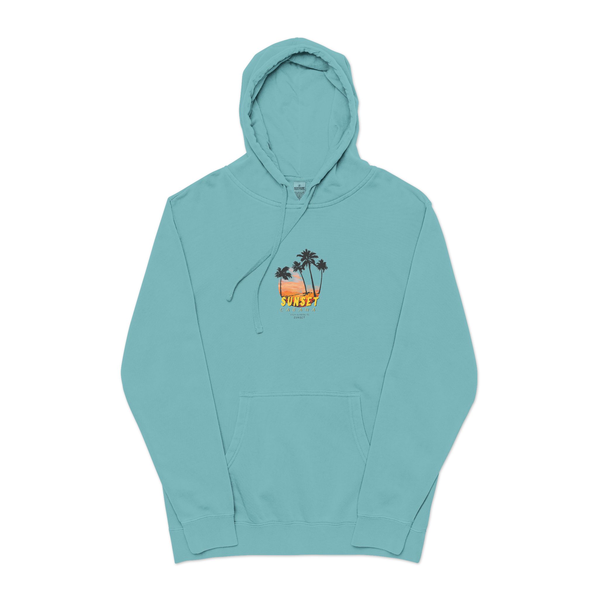 Sunset Cabana Unisex Pigment Dyed Hoodie Embroidery - Image 9